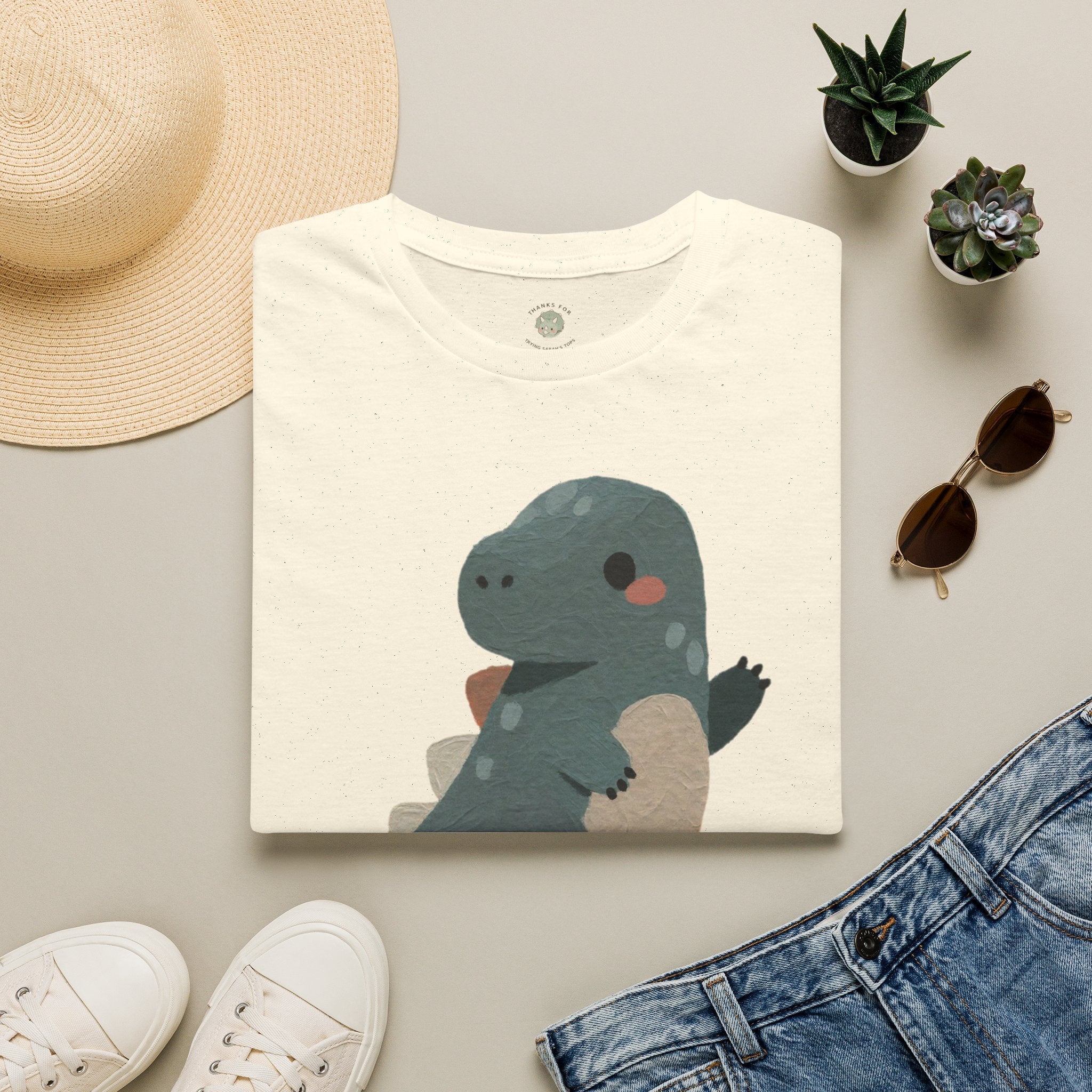Rawrkward T-Shirt — Funny Awkward Shy Dinosaur Graphic Tee