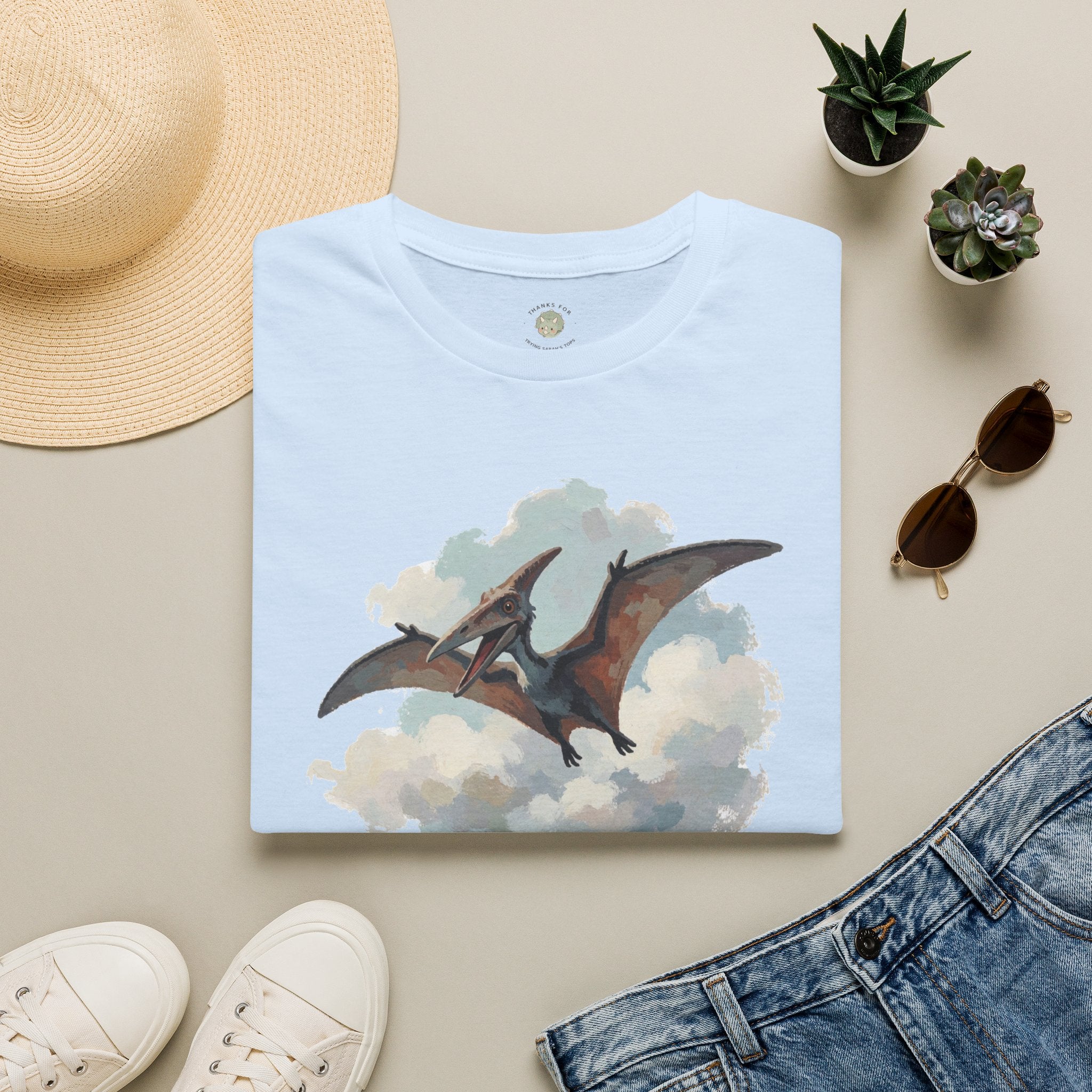 Dino-Soar T-Shirt — Cute Flying Pterodactyl Pun Graphic Tee