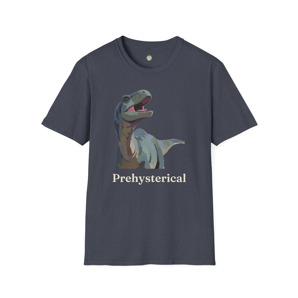 Prehysterical T-Shirt — Funny Laughing Dinosaur Pun Graphic Tee