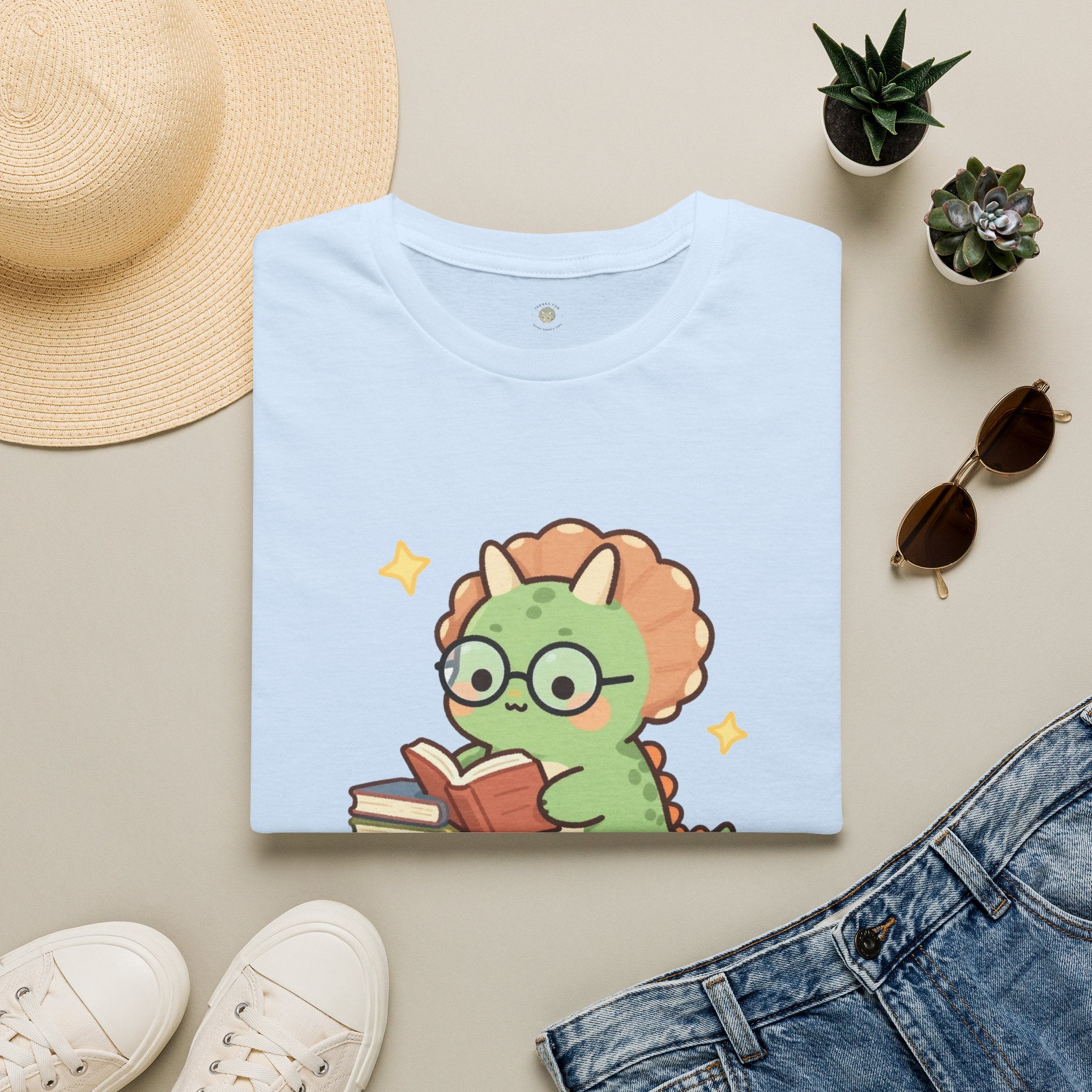 Book-a-saurus T-Shirt — Cute Reading Dinosaur Book Lover Graphic Tee