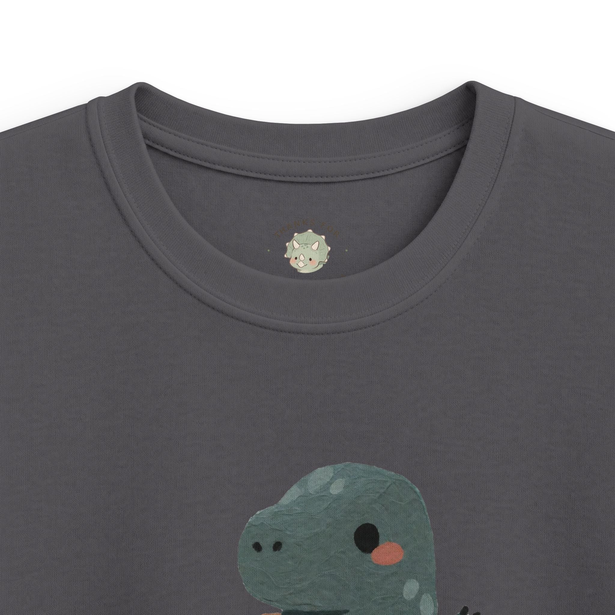 Kids Rawrkward T-Shirt — Funny Awkward Shy Dinosaur Graphic Tee