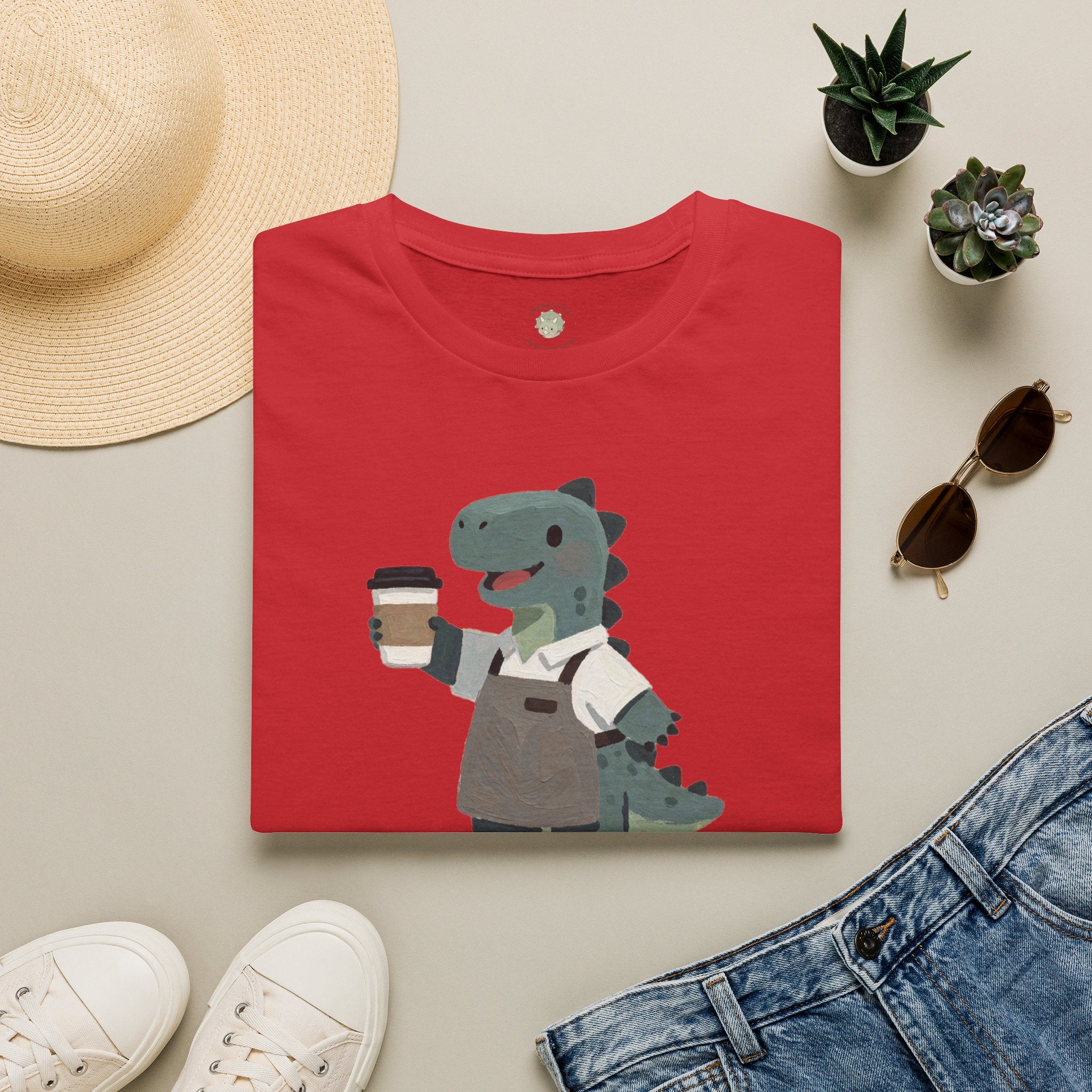 Rawr-ista T-Shirt — Funny Coffee Dinosaur Barista Graphic Tee