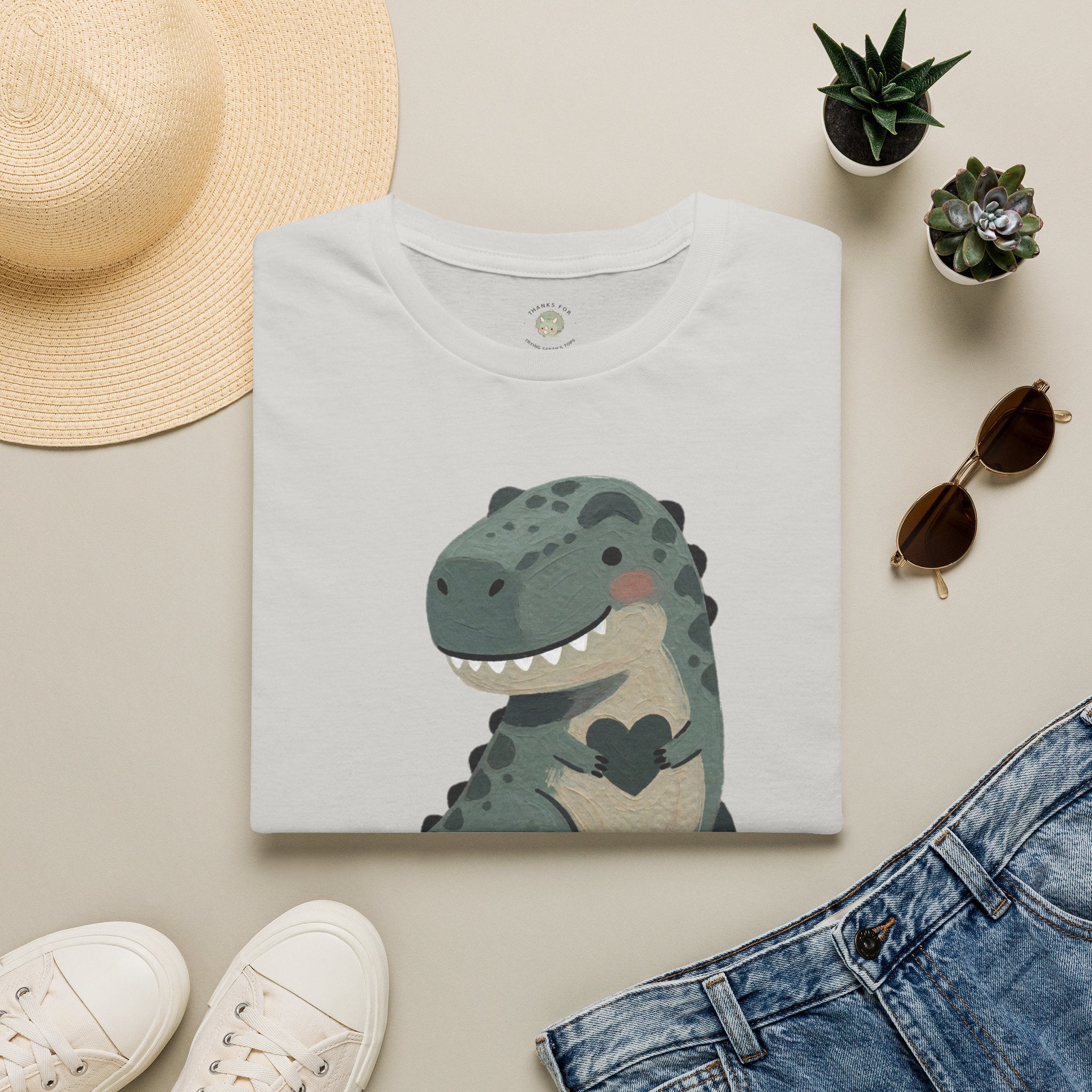 Tiny Arms, Big Heart T-Shirt — Cute Sweet T-Rex Love Graphic Tee