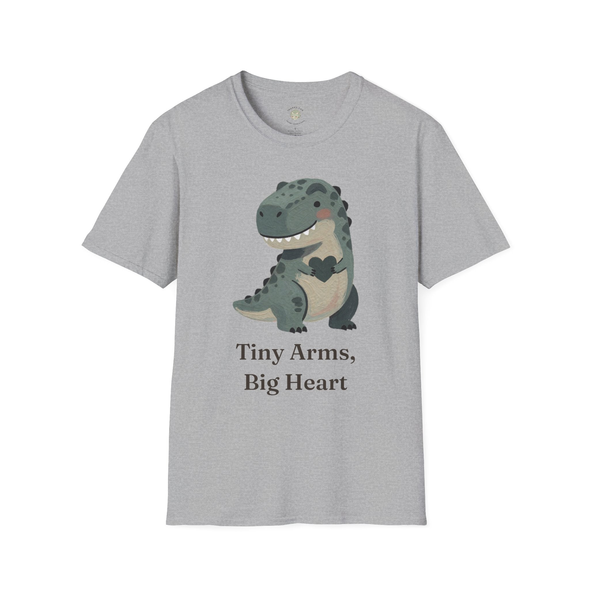 Tiny Arms, Big Heart T-Shirt — Cute Sweet T-Rex Love Graphic Tee