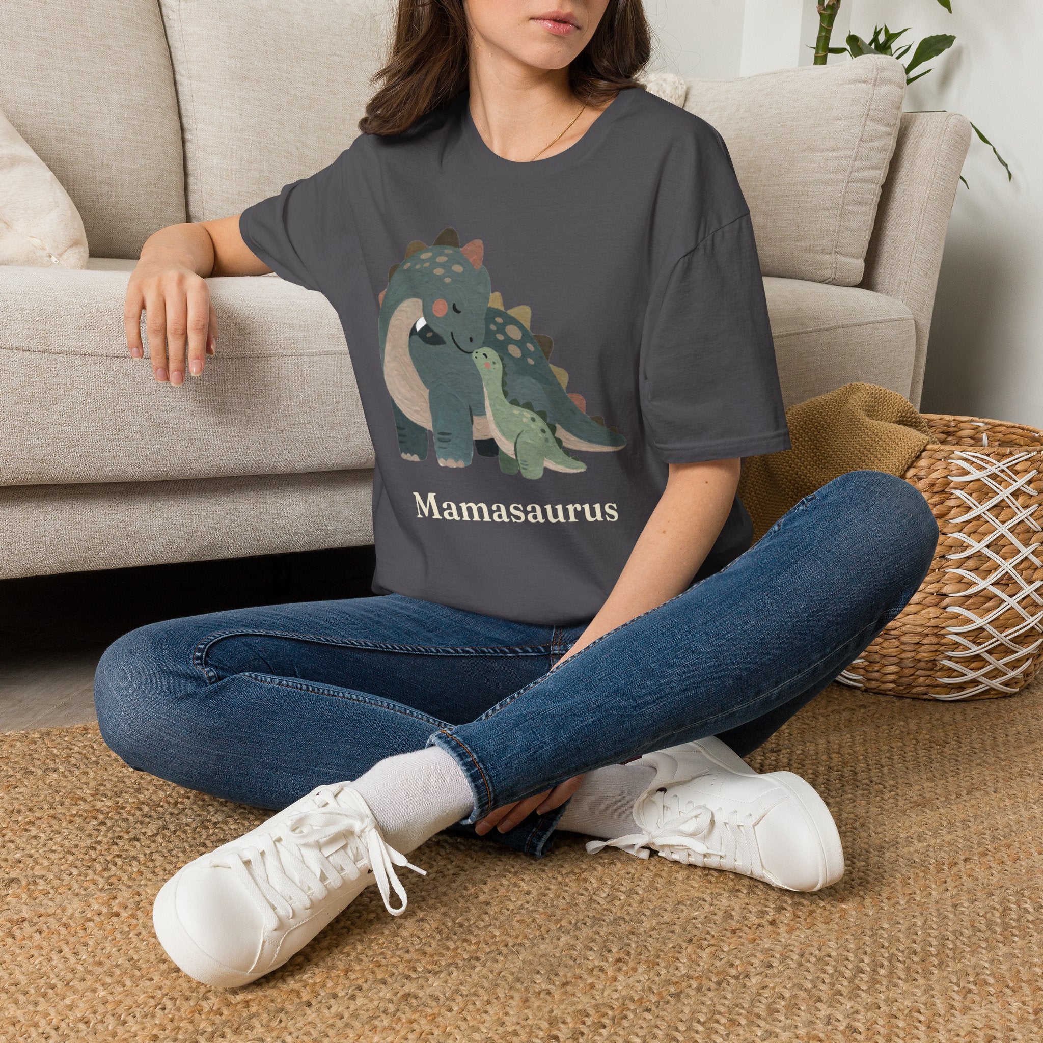 Mamasaurus T-Shirt — Cute Dinosaur Mom Mother's Day Graphic Tee