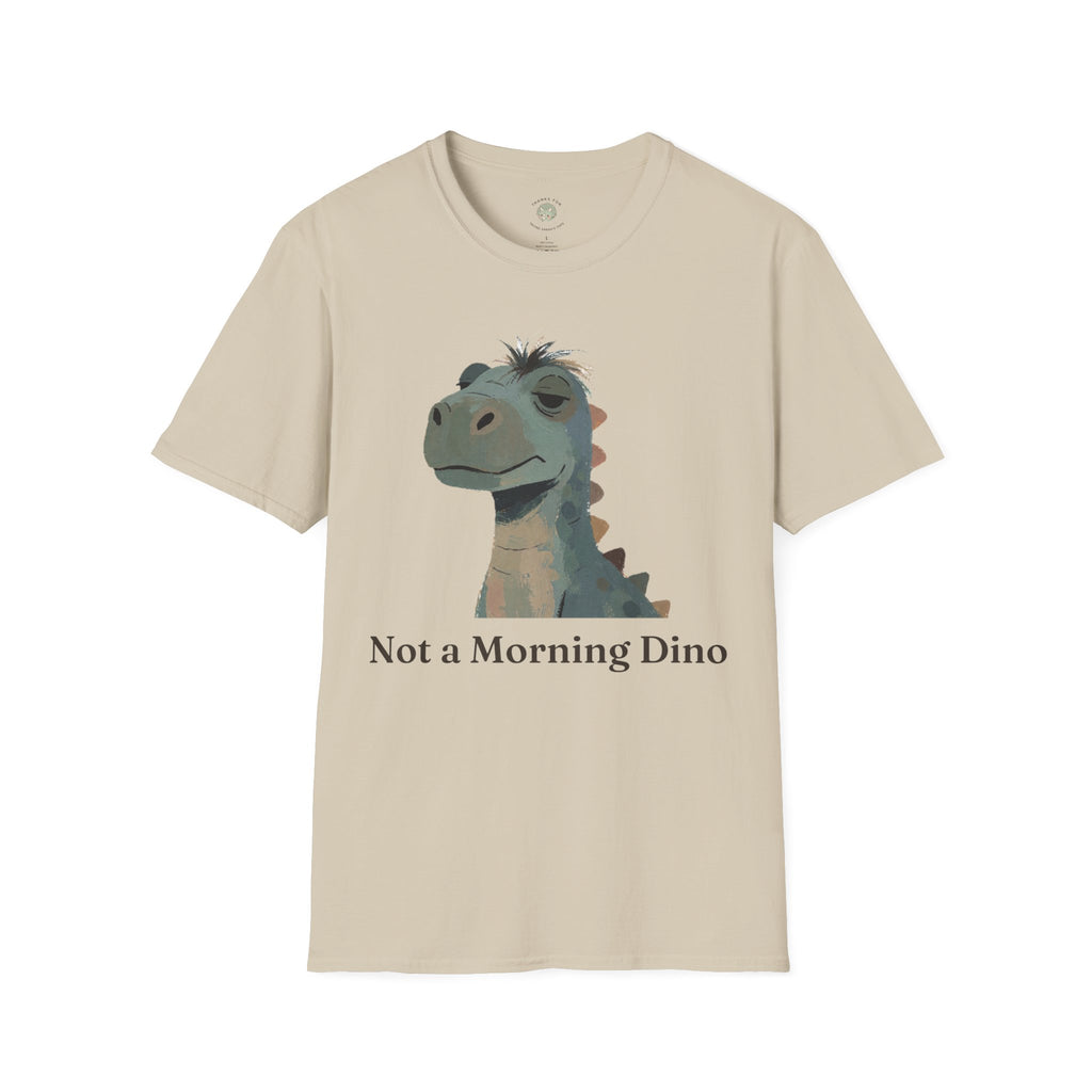 Not a Morning Dino T-Shirt — Funny Sleepy Dinosaur Graphic Tee