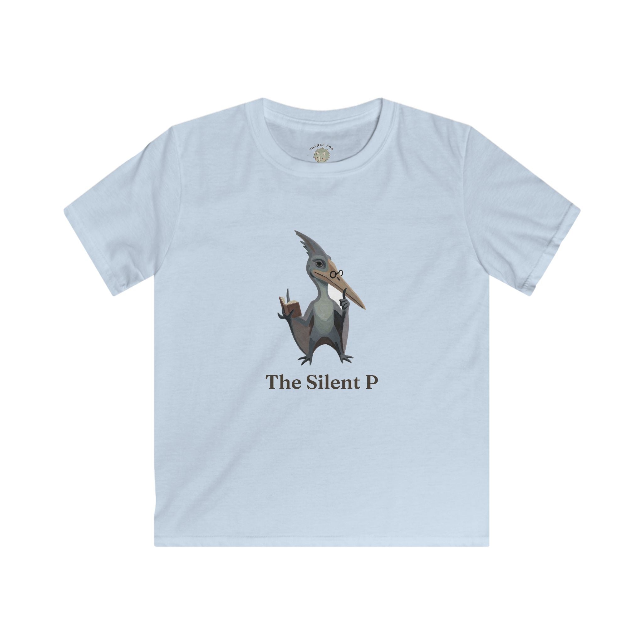 Kids The Silent P T-Shirt — Funny Pterodactyl Grammar Pun Graphic Tee