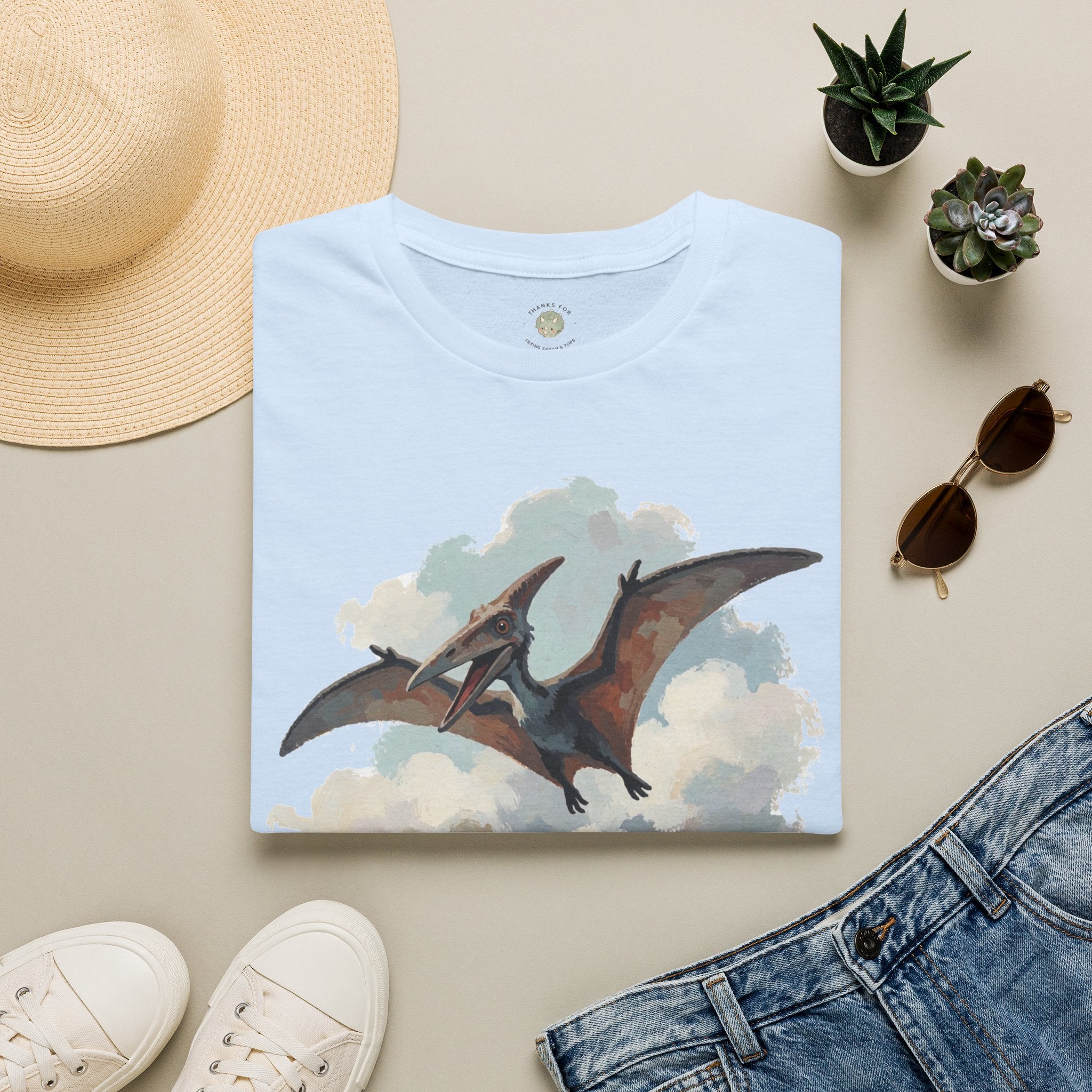 Dino-Soar T-Shirt — Cute Flying Pterodactyl Pun Graphic Tee
