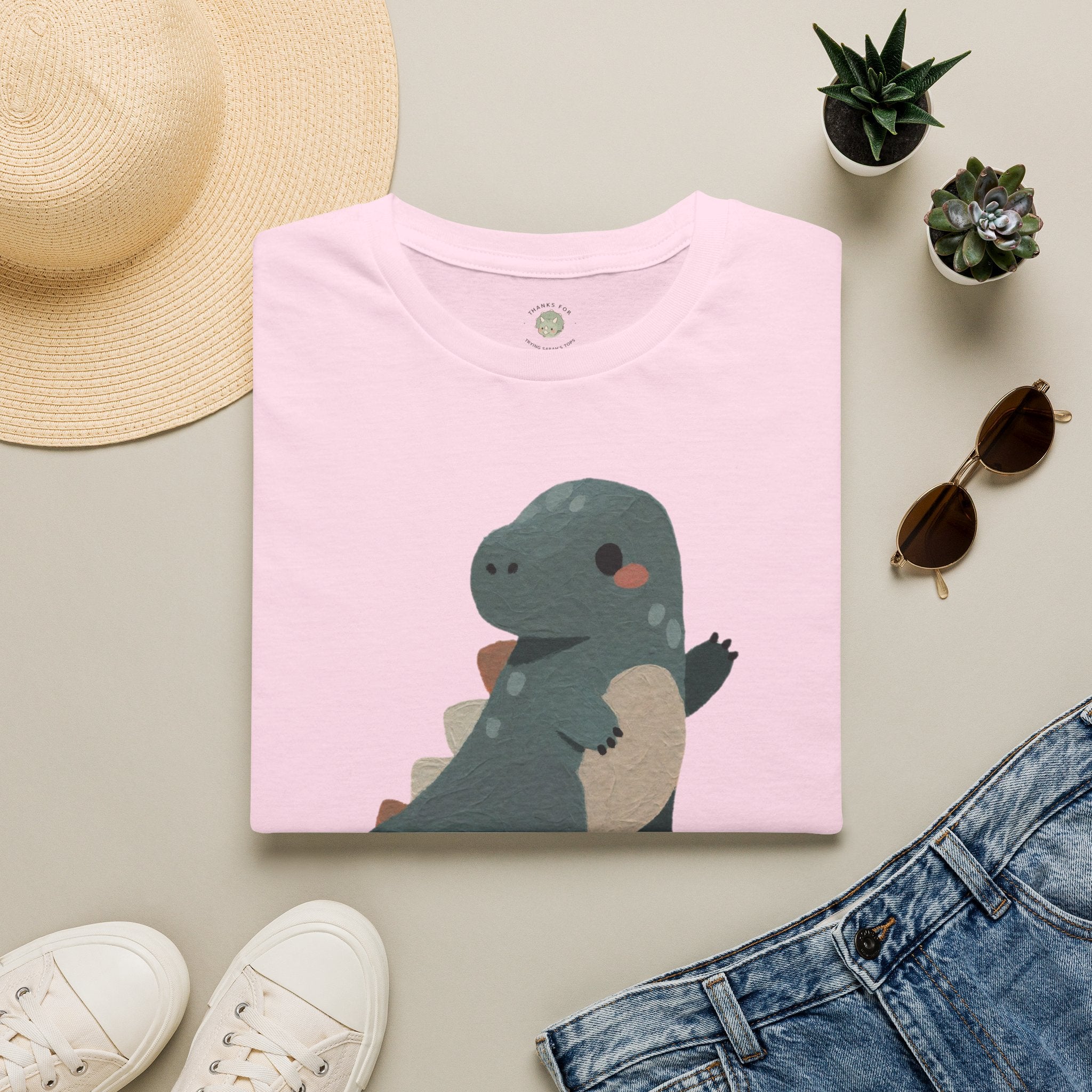 Rawrkward T-Shirt — Funny Awkward Shy Dinosaur Graphic Tee