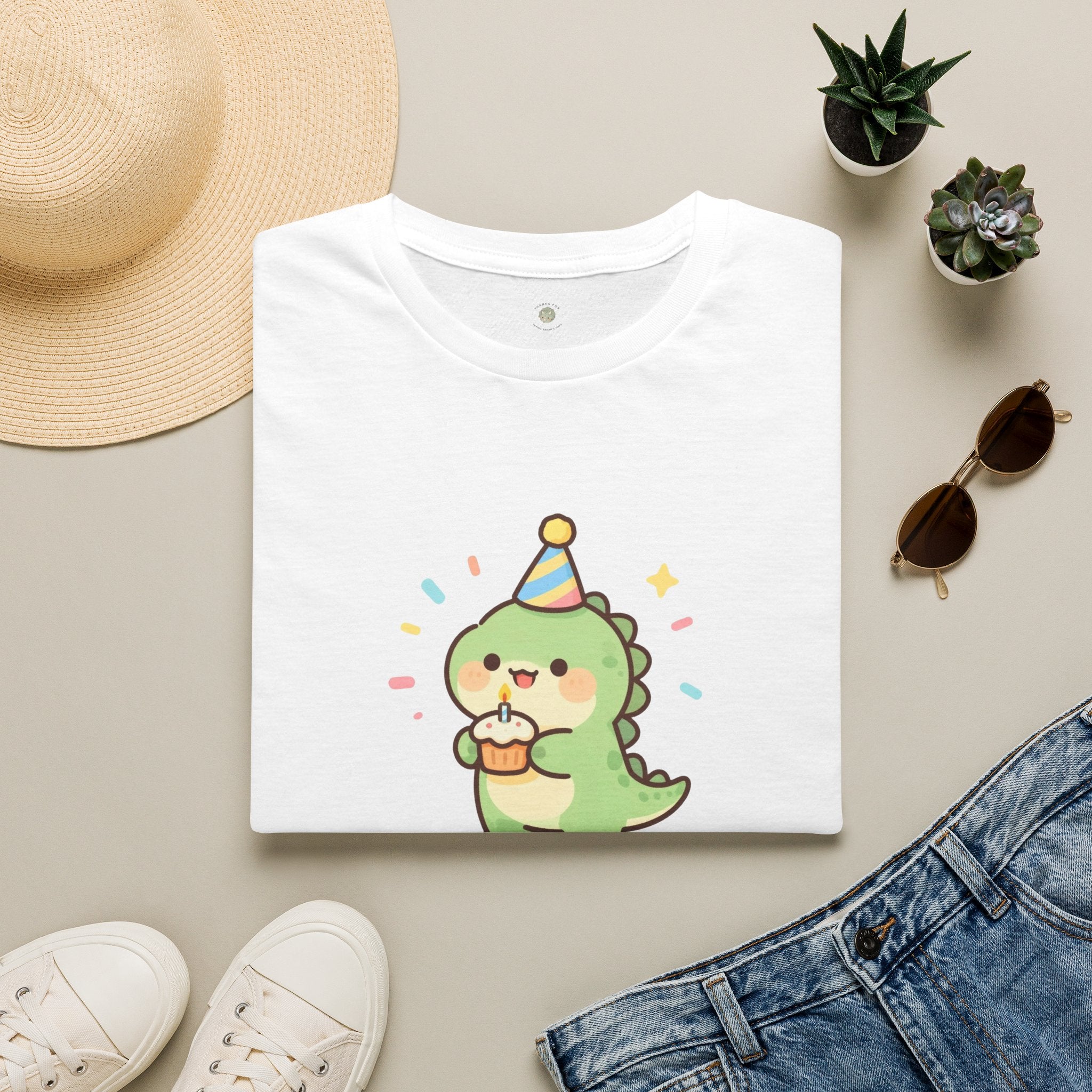 Personalized Birthday Dinosaur T-Shirt — Custom Name Party Tee