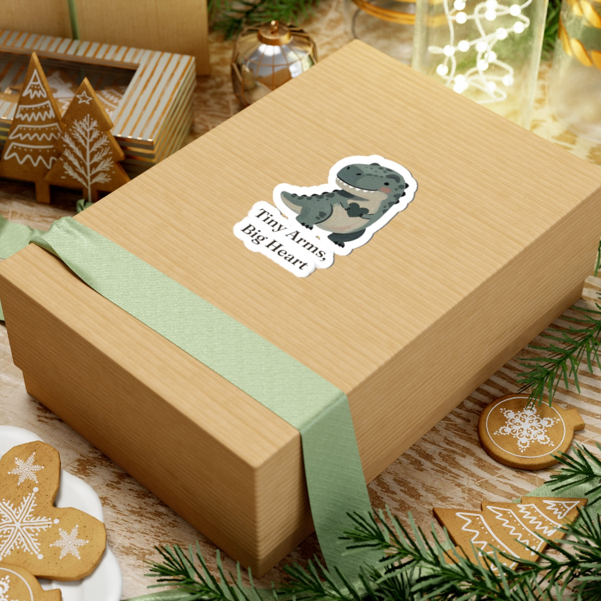 Tiny Arms, Big Heart Sticker — Cute Sweet T-Rex Love Vinyl Sticker