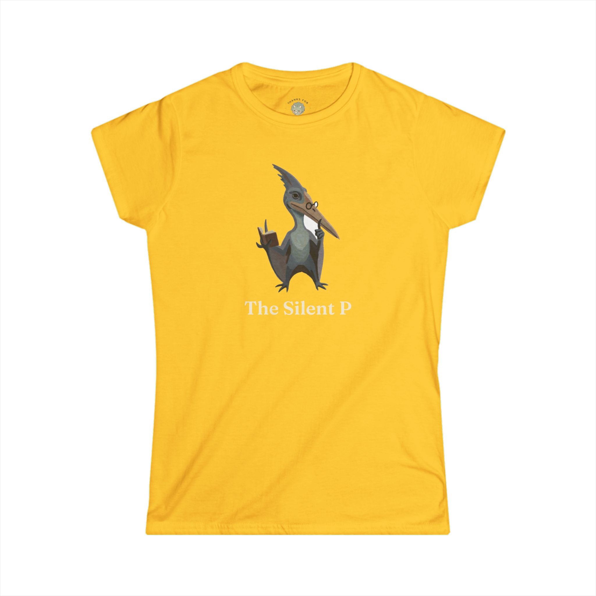 Women's The Silent P T-Shirt — Funny Pterodactyl Grammar Pun Graphic Tee