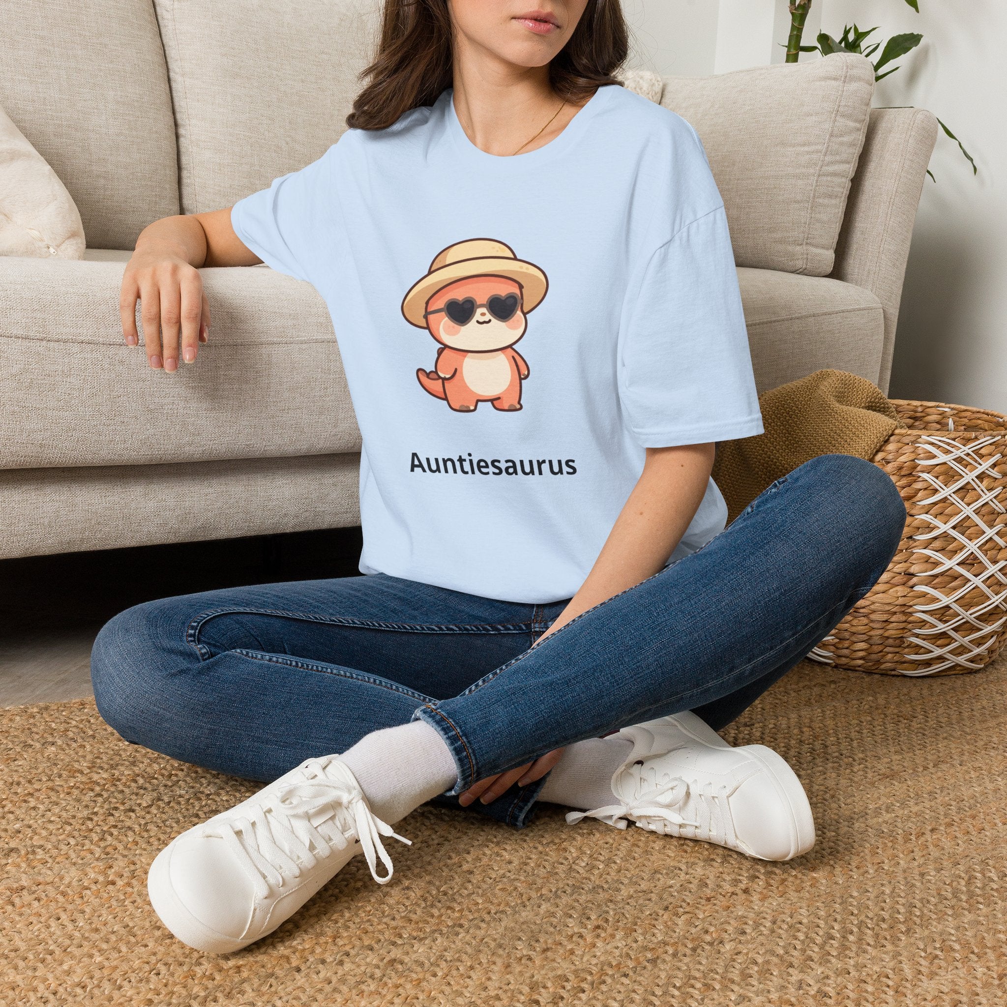 Personalized Auntie Dinosaur T-Shirt — Custom Name Gift Tee