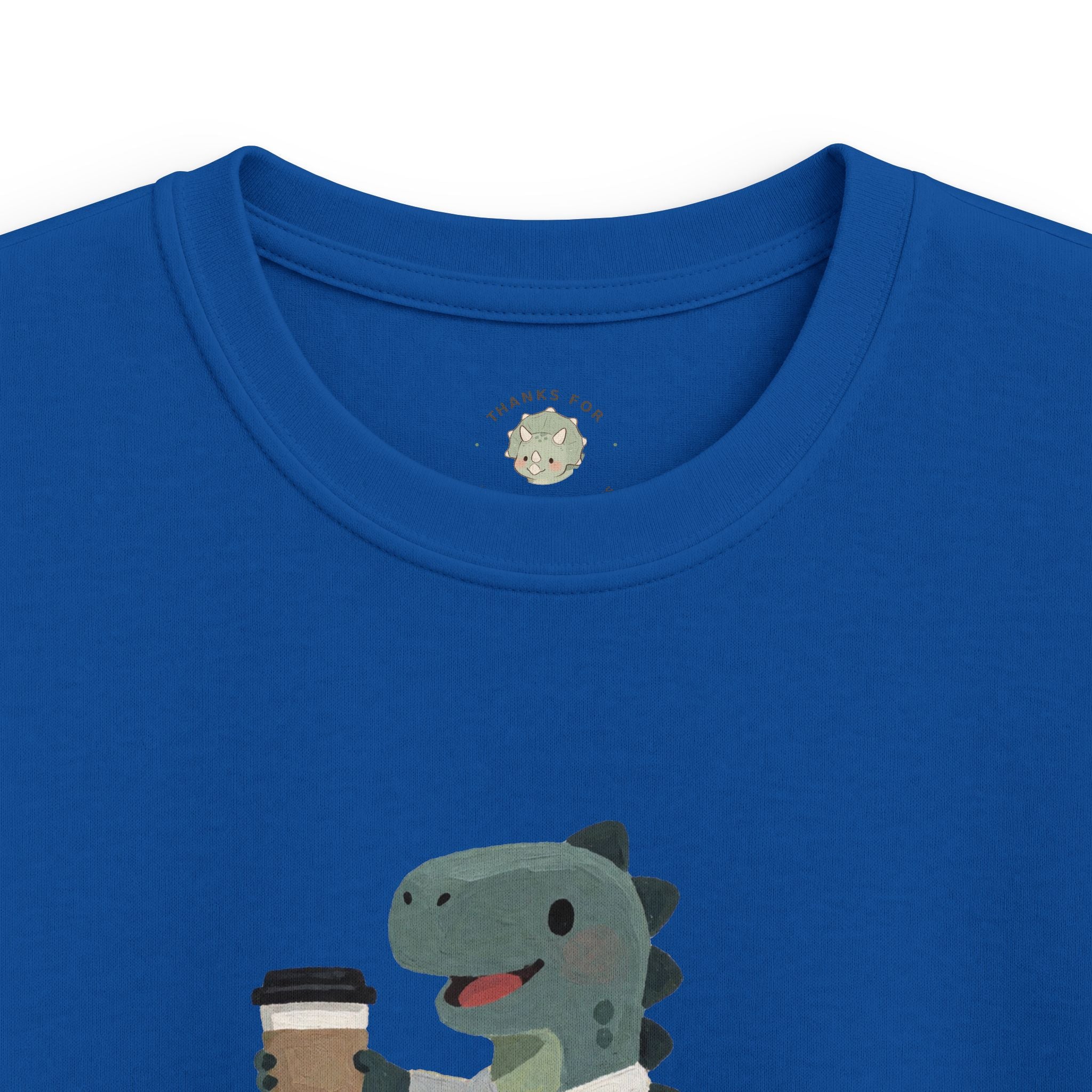 Kids Rawr-ista T-Shirt — Funny Coffee Dinosaur Barista Graphic Tee