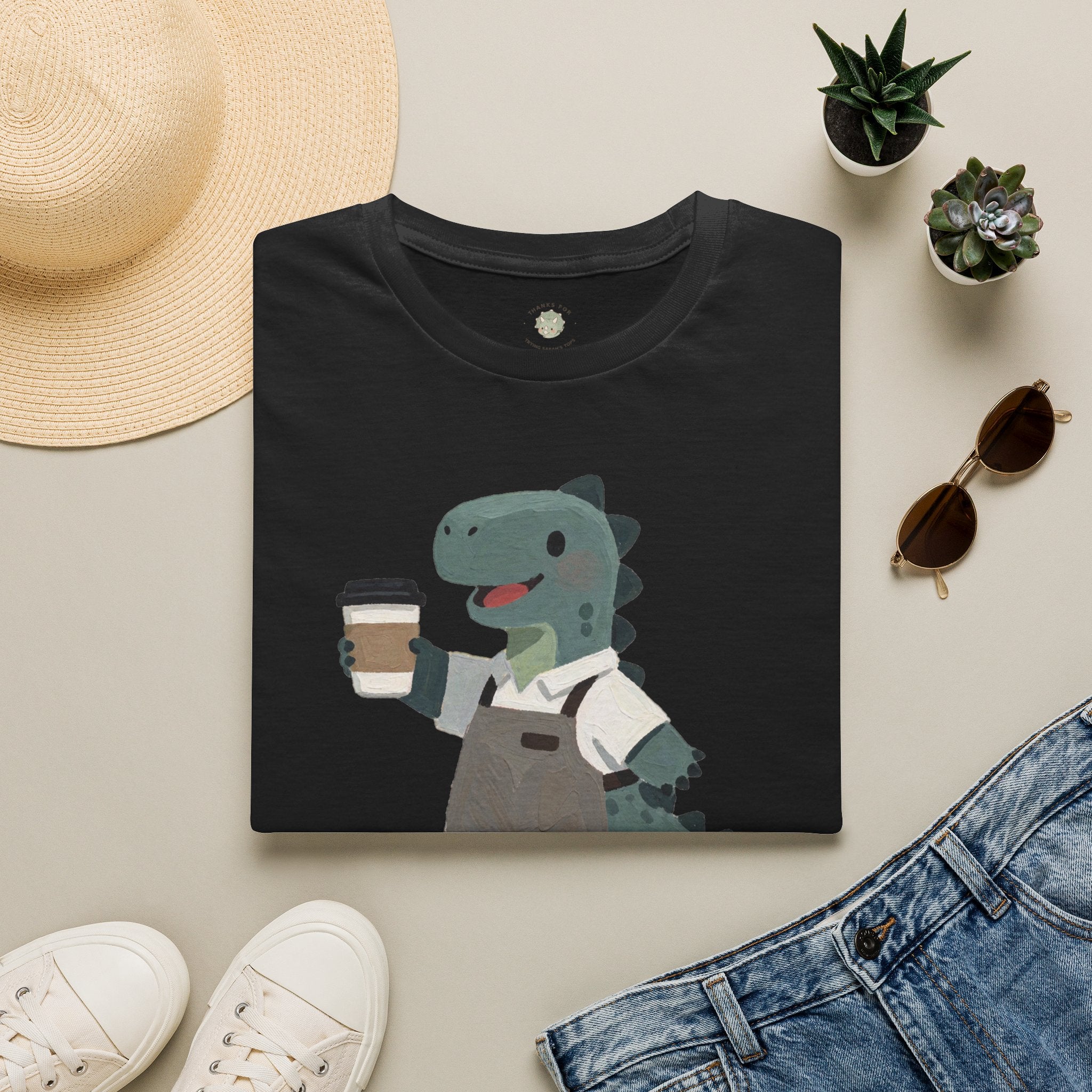 Rawr-ista T-Shirt — Funny Coffee Dinosaur Barista Graphic Tee