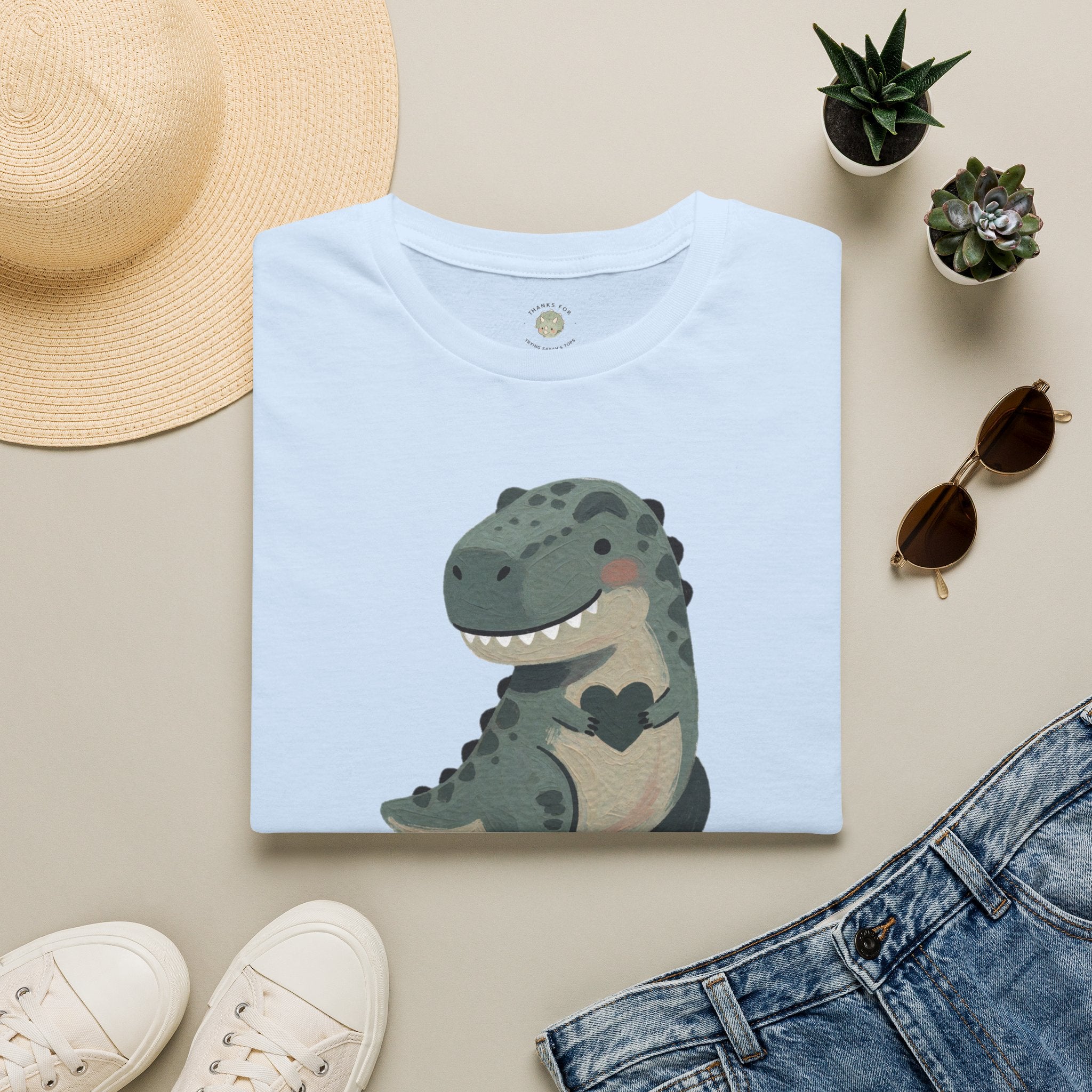 Tiny Arms, Big Heart T-Shirt — Cute Sweet T-Rex Love Graphic Tee