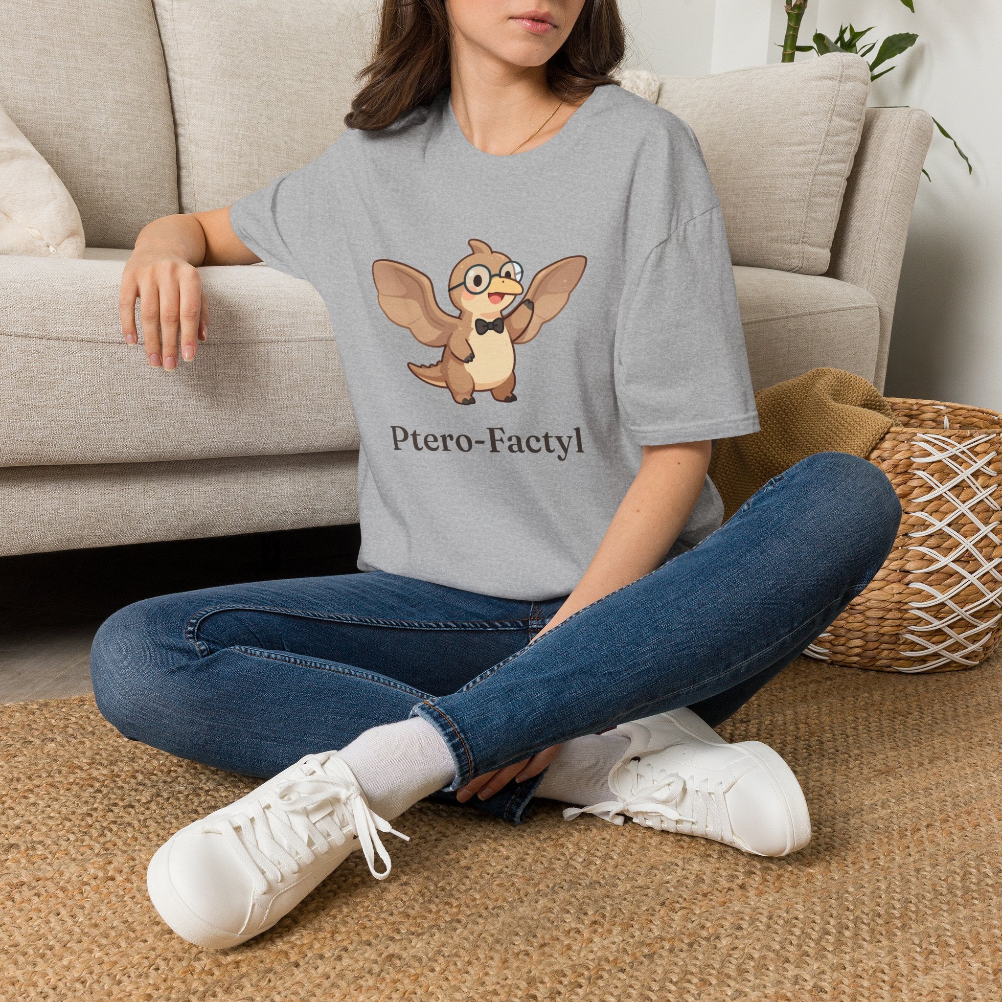 Ptero-Factyl T-Shirt — Funny Fun Facts Pterodactyl Dinosaur Graphic Tee