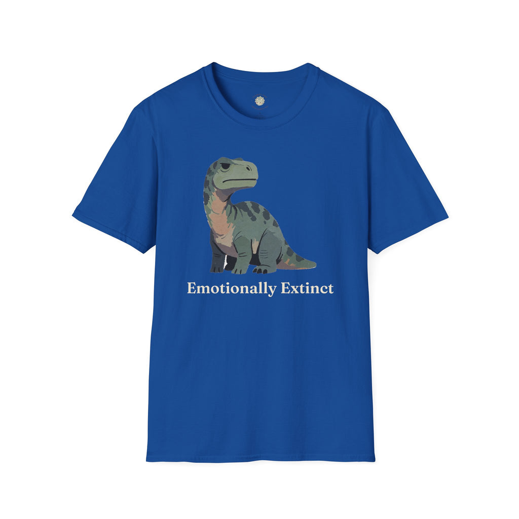 Emotionally Extinct T-Shirt — Funny Deadpan Dinosaur Graphic Tee