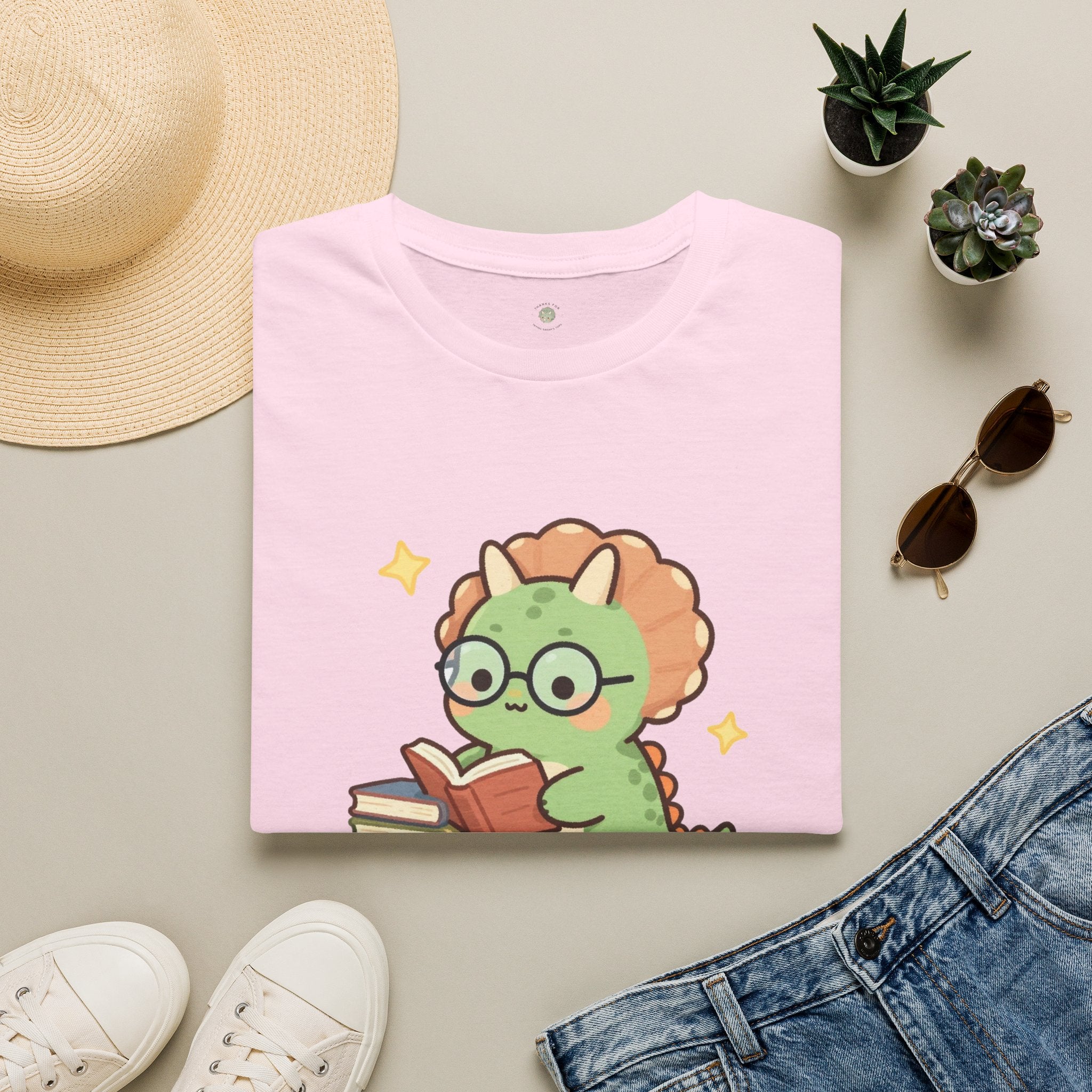 Book-a-saurus T-Shirt — Cute Reading Dinosaur Book Lover Graphic Tee