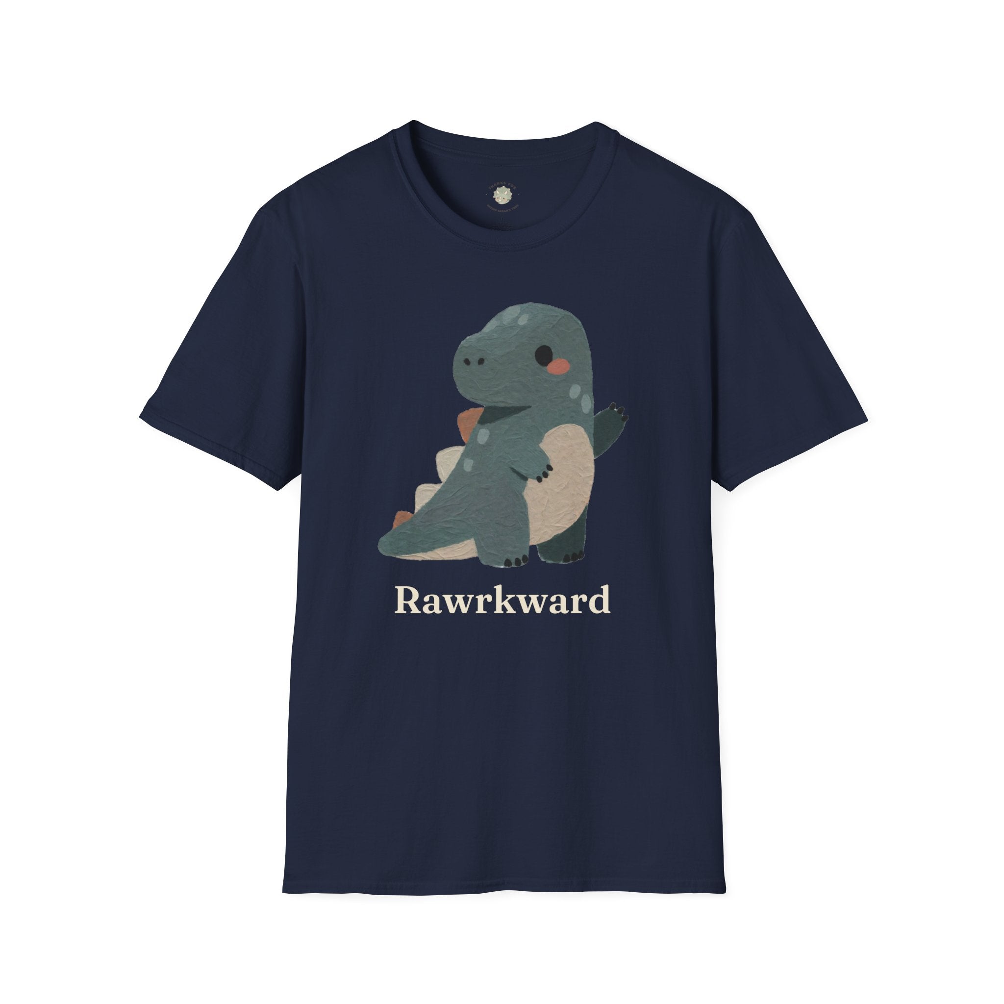 Rawrkward T-Shirt — Funny Awkward Shy Dinosaur Graphic Tee