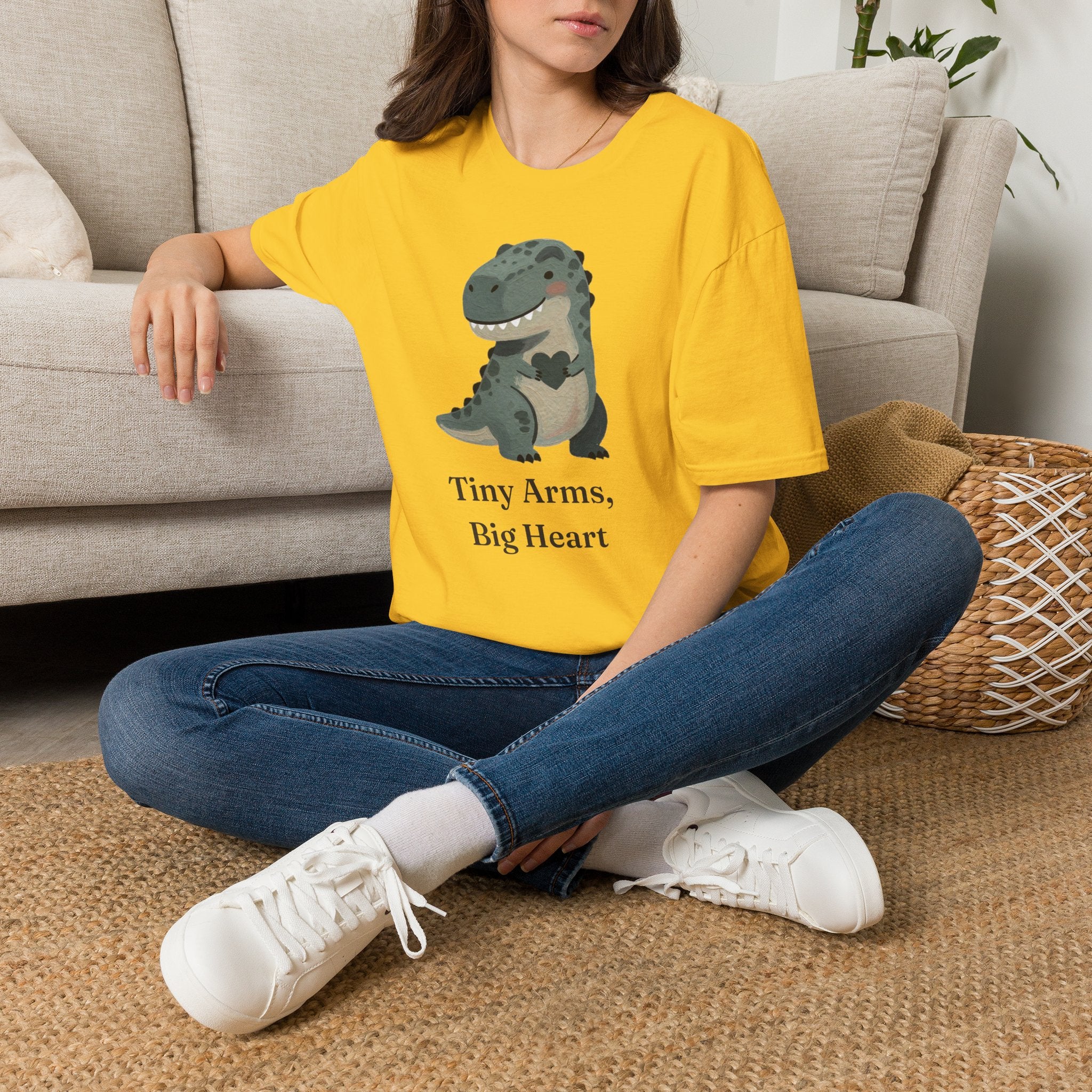 Tiny Arms, Big Heart T-Shirt — Cute Sweet T-Rex Love Graphic Tee
