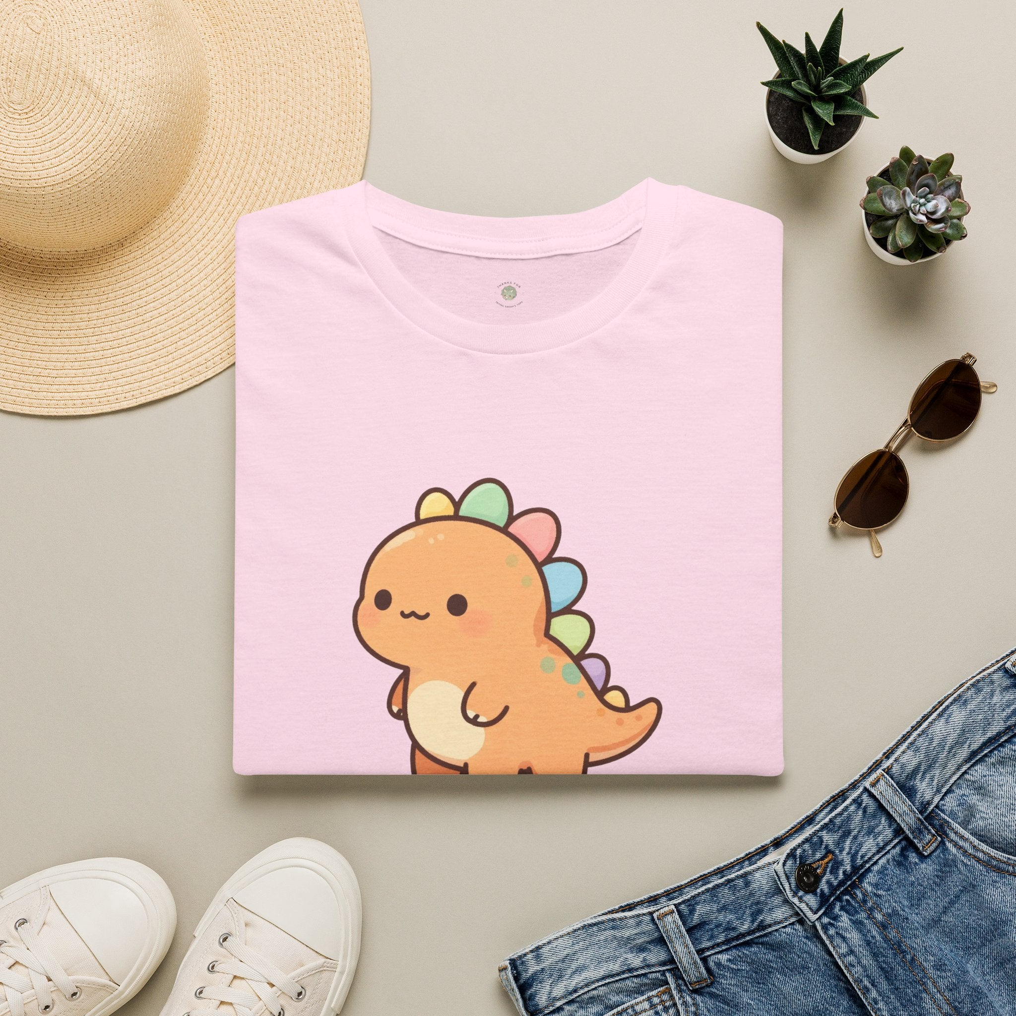Personalized Dinosaur T-Shirt — Custom Name Stegosaurus Tee