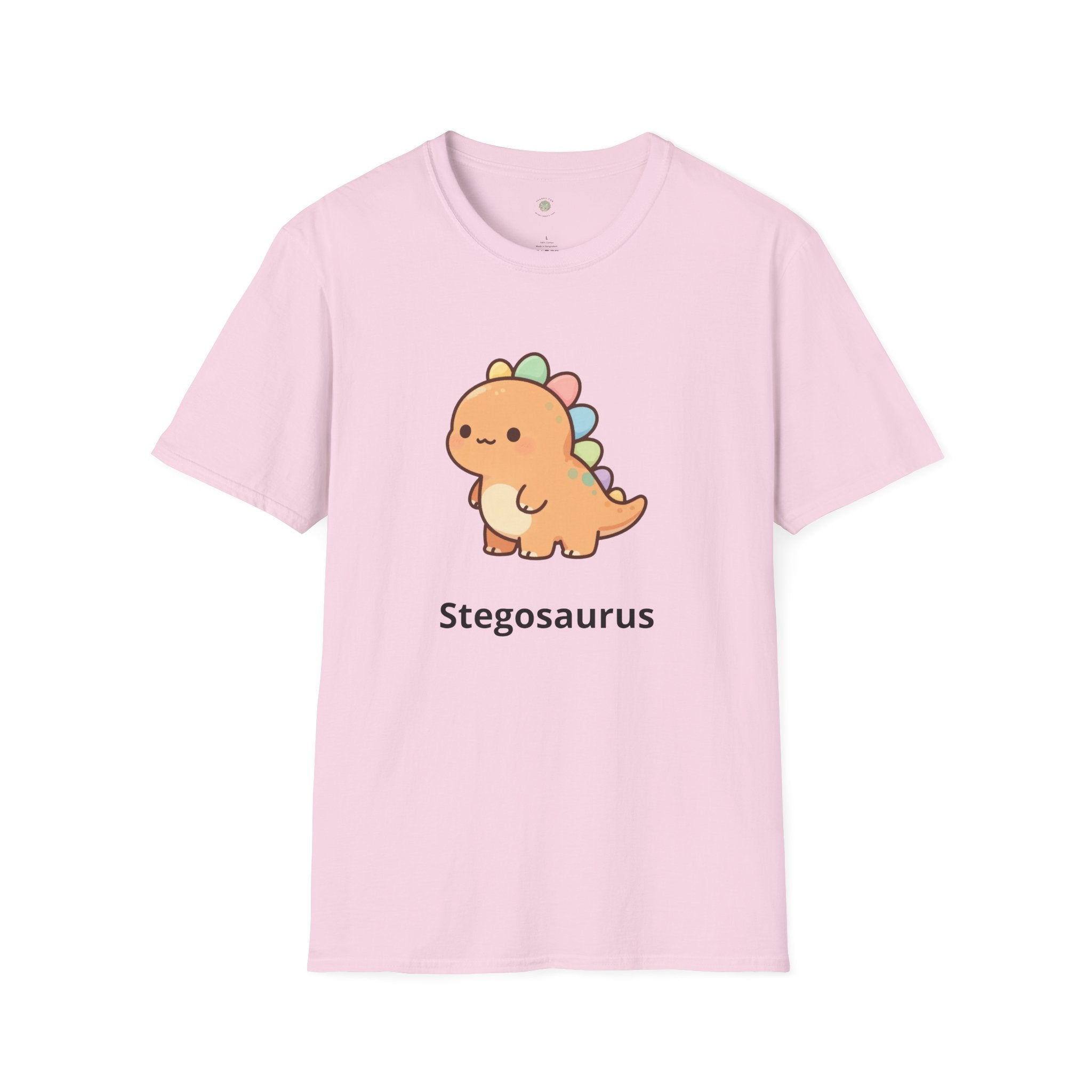 Personalized Dinosaur T-Shirt — Custom Name Stegosaurus Tee