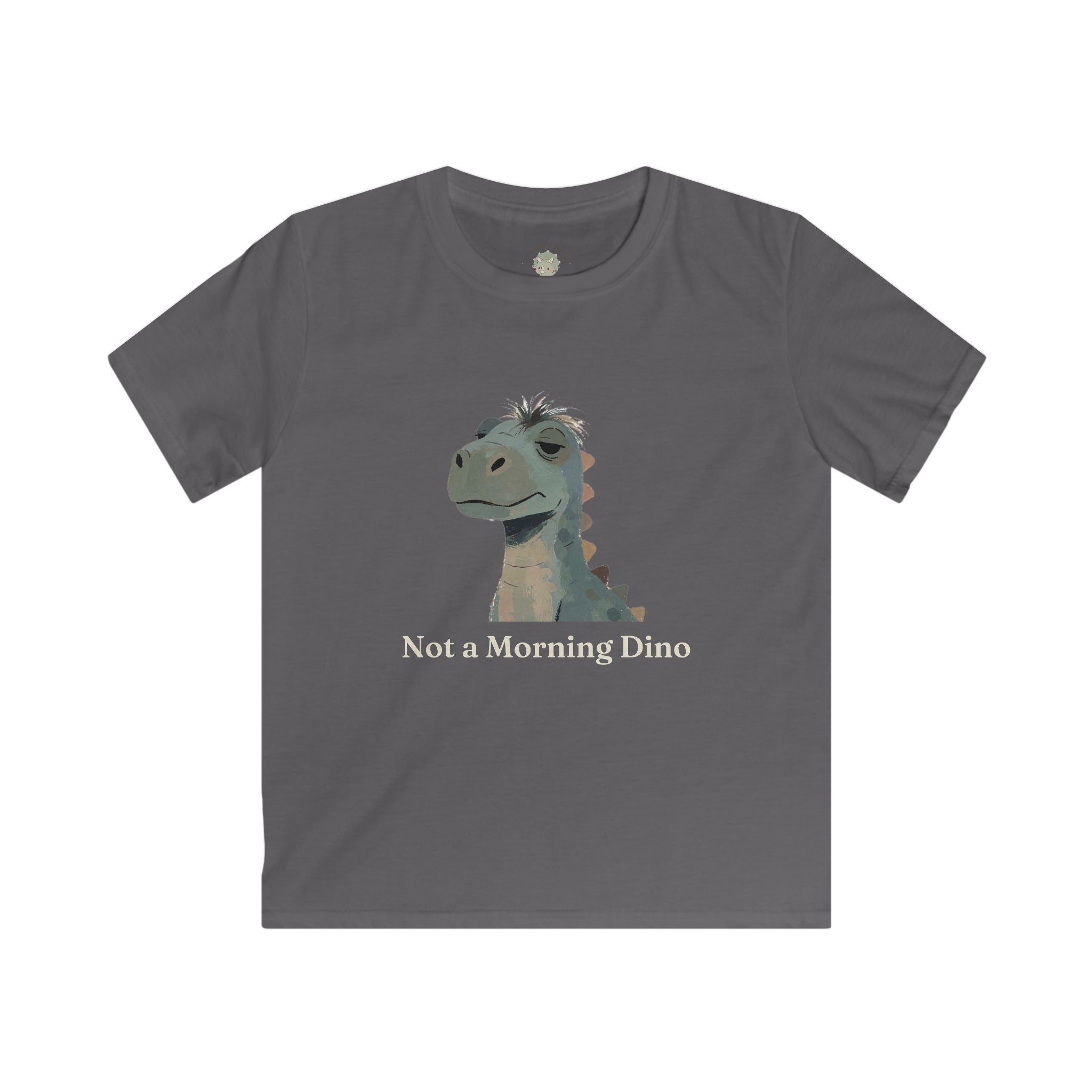 Kids Not a Morning Dino T-Shirt — Funny Sleepy Dinosaur Graphic Tee