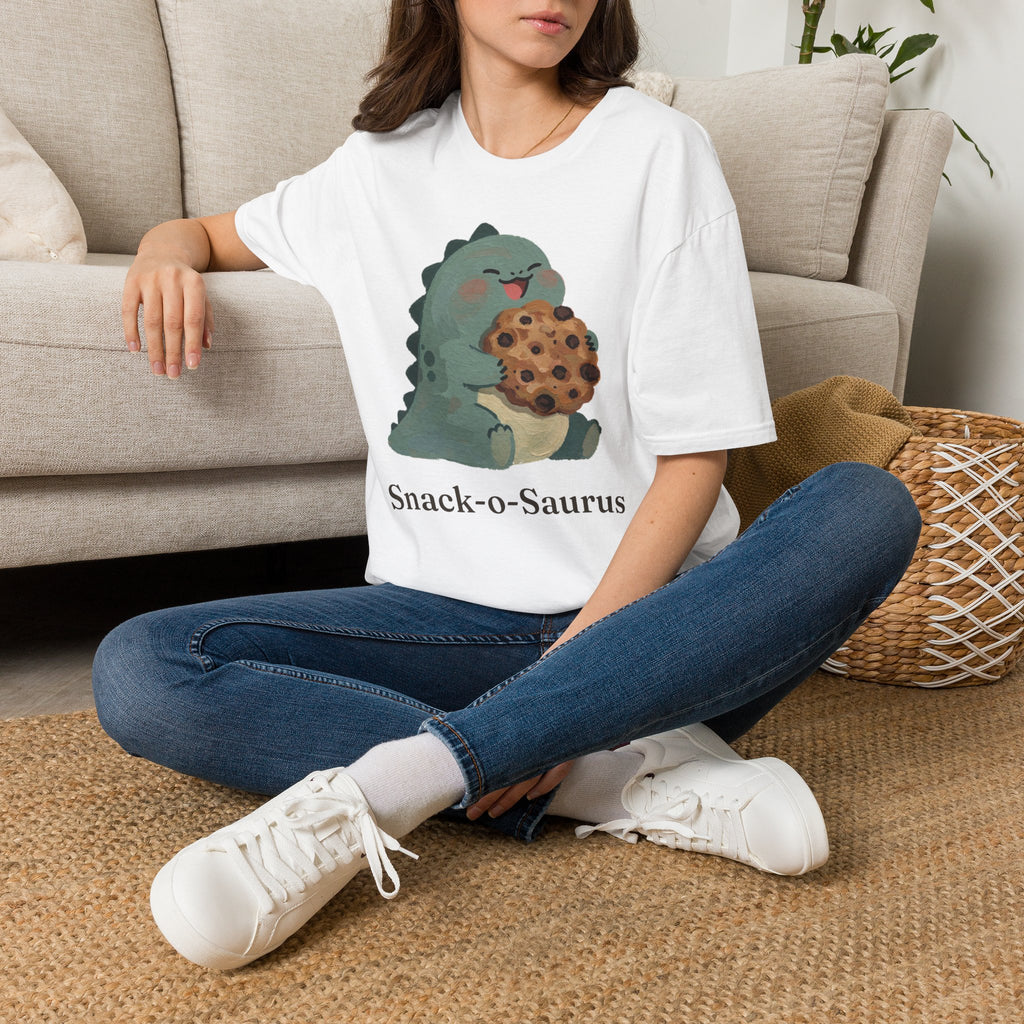 Snack-o-Saurus T-Shirt — Cute Cookie Dinosaur Snack Graphic Tee