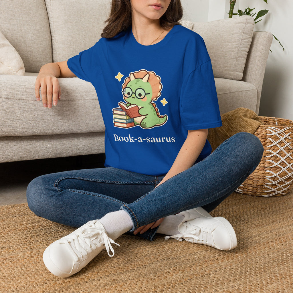 Book-a-saurus T-Shirt — Cute Reading Dinosaur Book Lover Graphic Tee