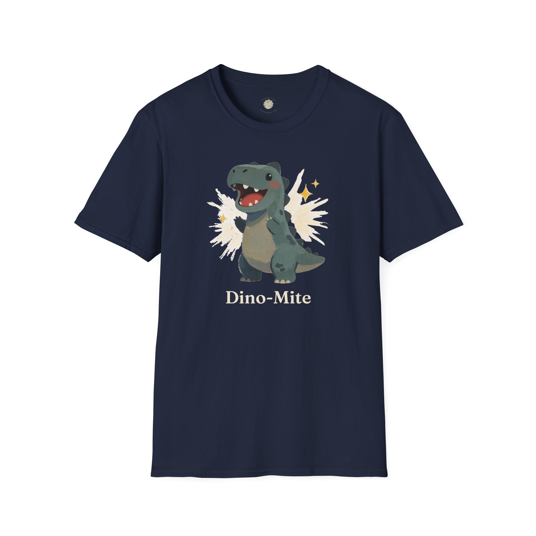 Dino-Mite T-Shirt — Cute Cheerful Dinosaur Pun Graphic Tee