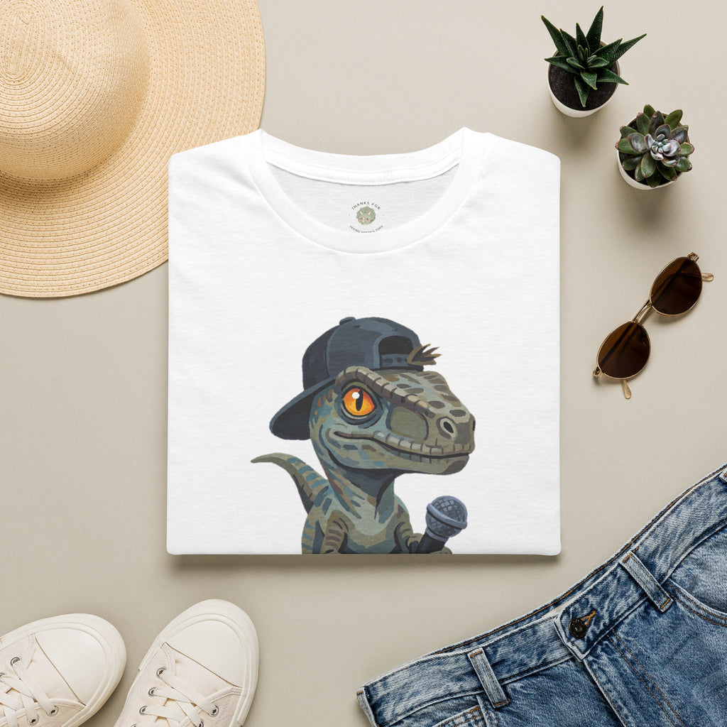 Velocirapper T-Shirt — Funny Rapper Raptor Dinosaur Graphic Tee