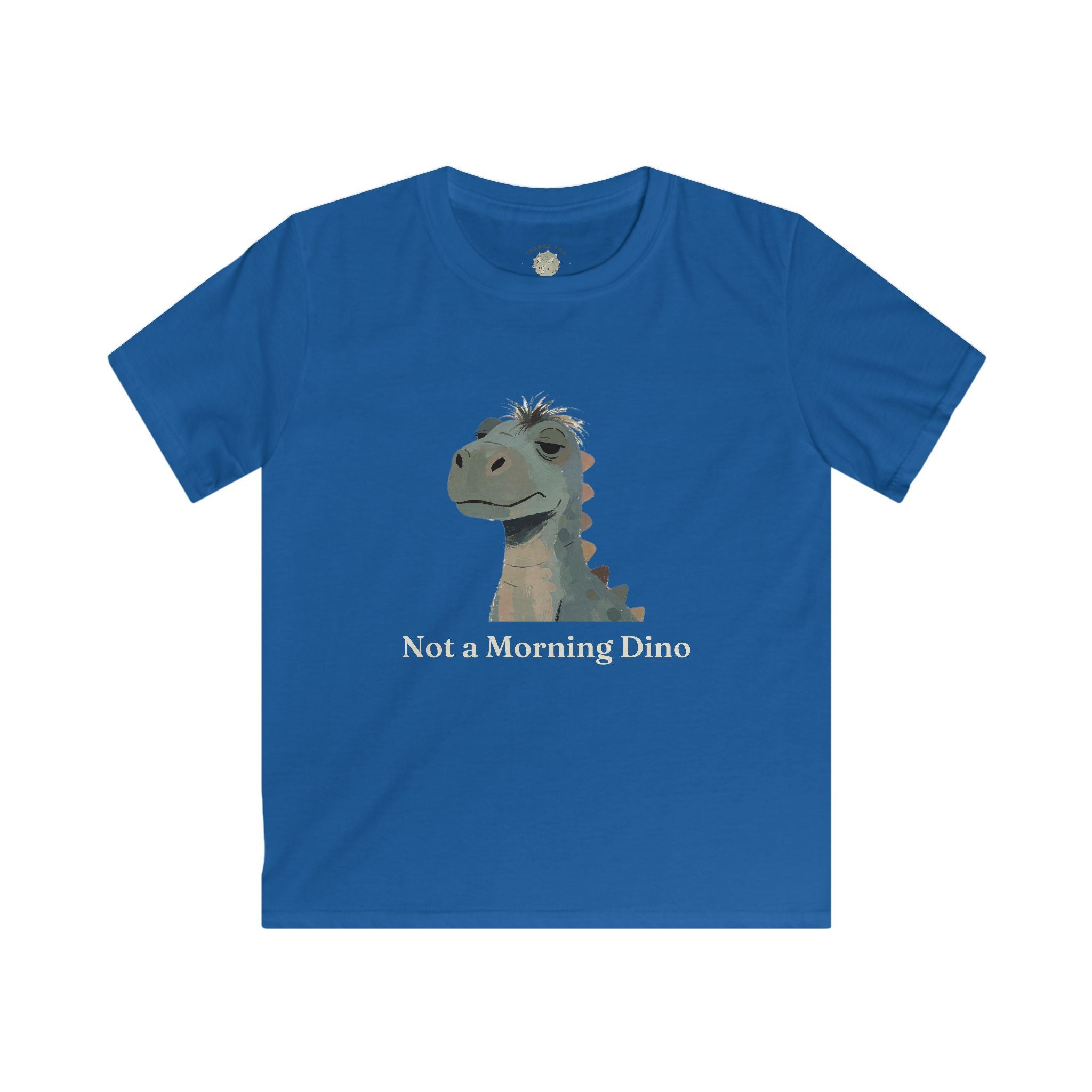 Kids Not a Morning Dino T-Shirt — Funny Sleepy Dinosaur Graphic Tee