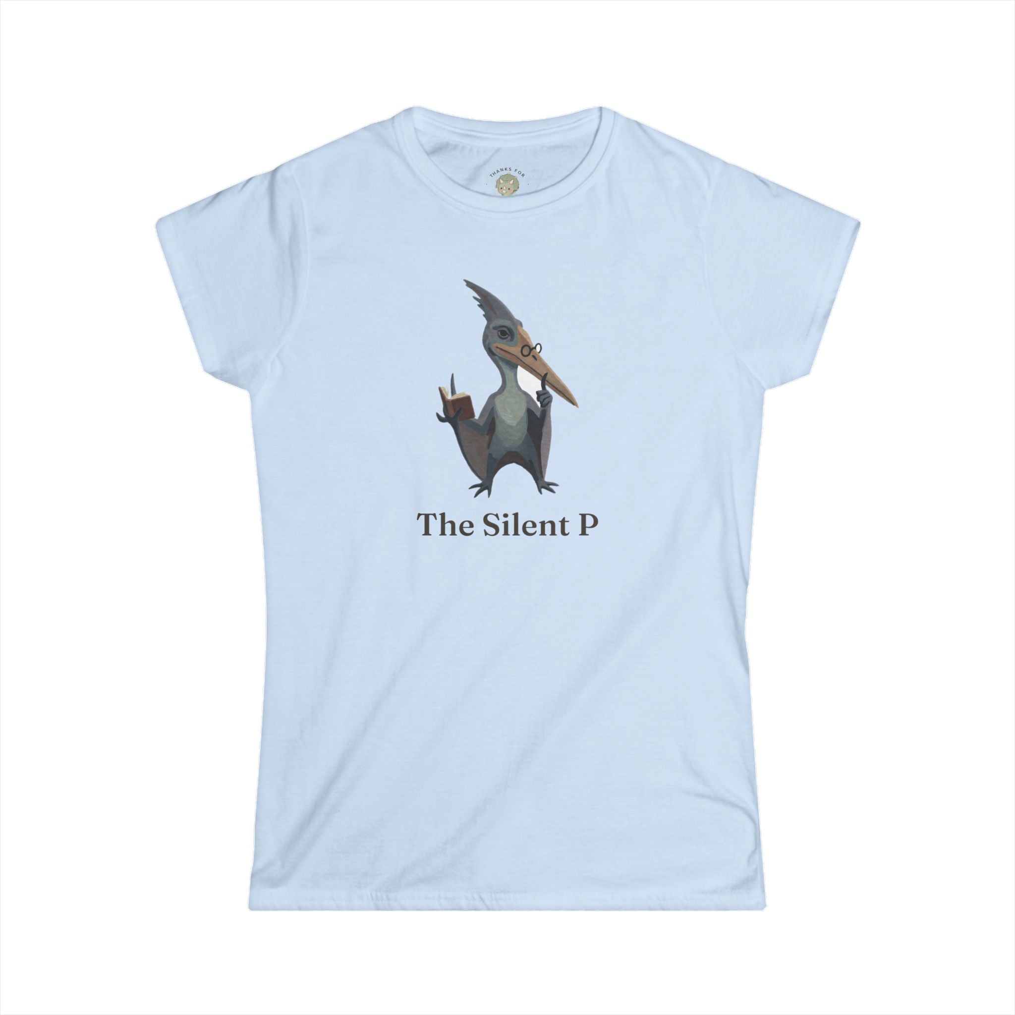 Women's The Silent P T-Shirt — Funny Pterodactyl Grammar Pun Graphic Tee