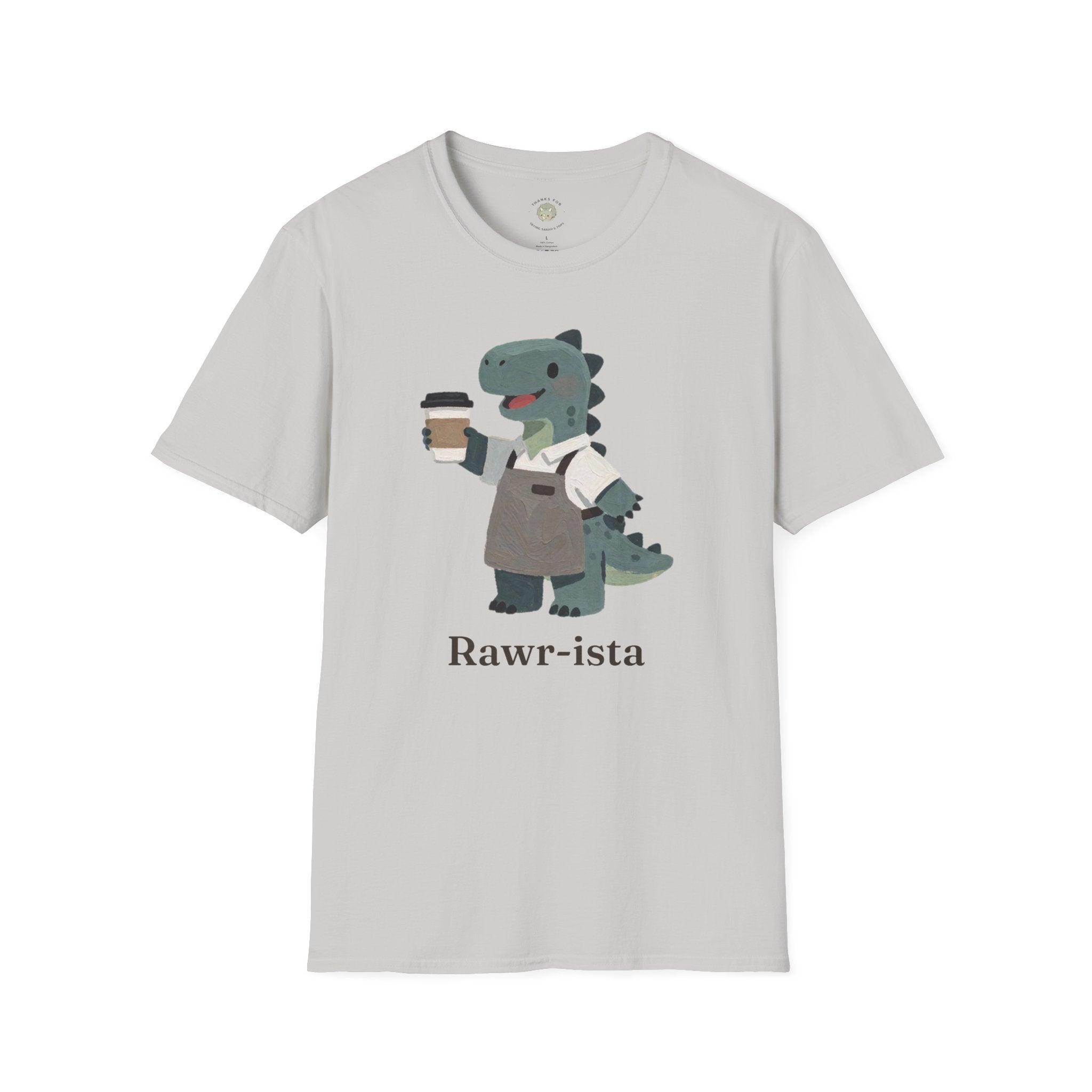 Rawr-ista T-Shirt — Funny Coffee Dinosaur Barista Graphic Tee
