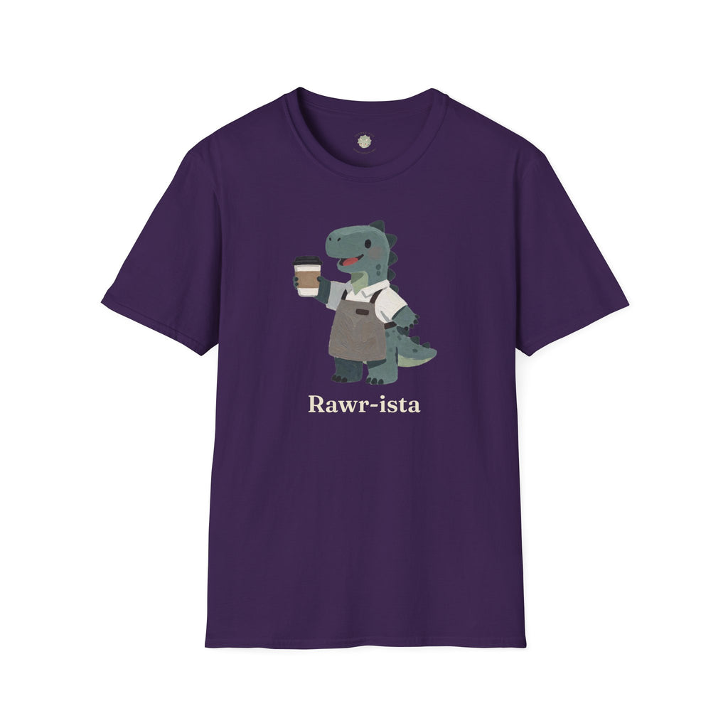 Rawr-ista T-Shirt — Funny Coffee Dinosaur Barista Graphic Tee