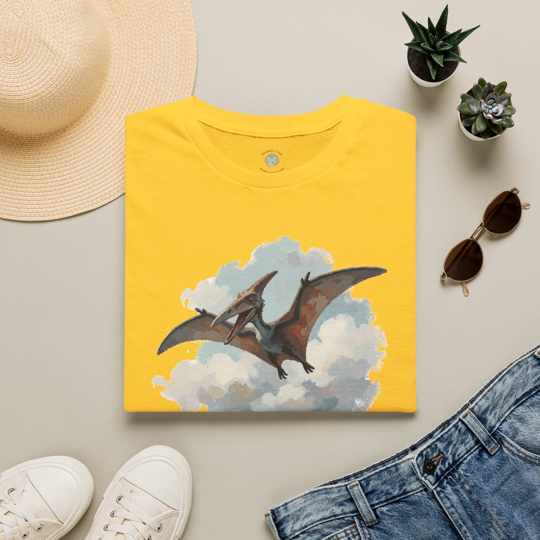 Dino-Soar T-Shirt — Cute Flying Pterodactyl Pun Graphic Tee