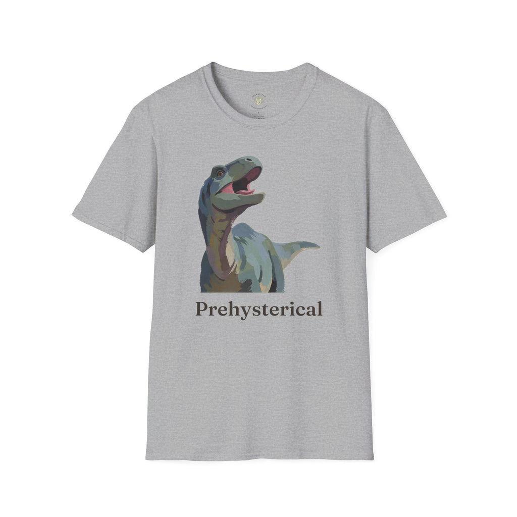 Prehysterical T-Shirt — Funny Laughing Dinosaur Pun Graphic Tee
