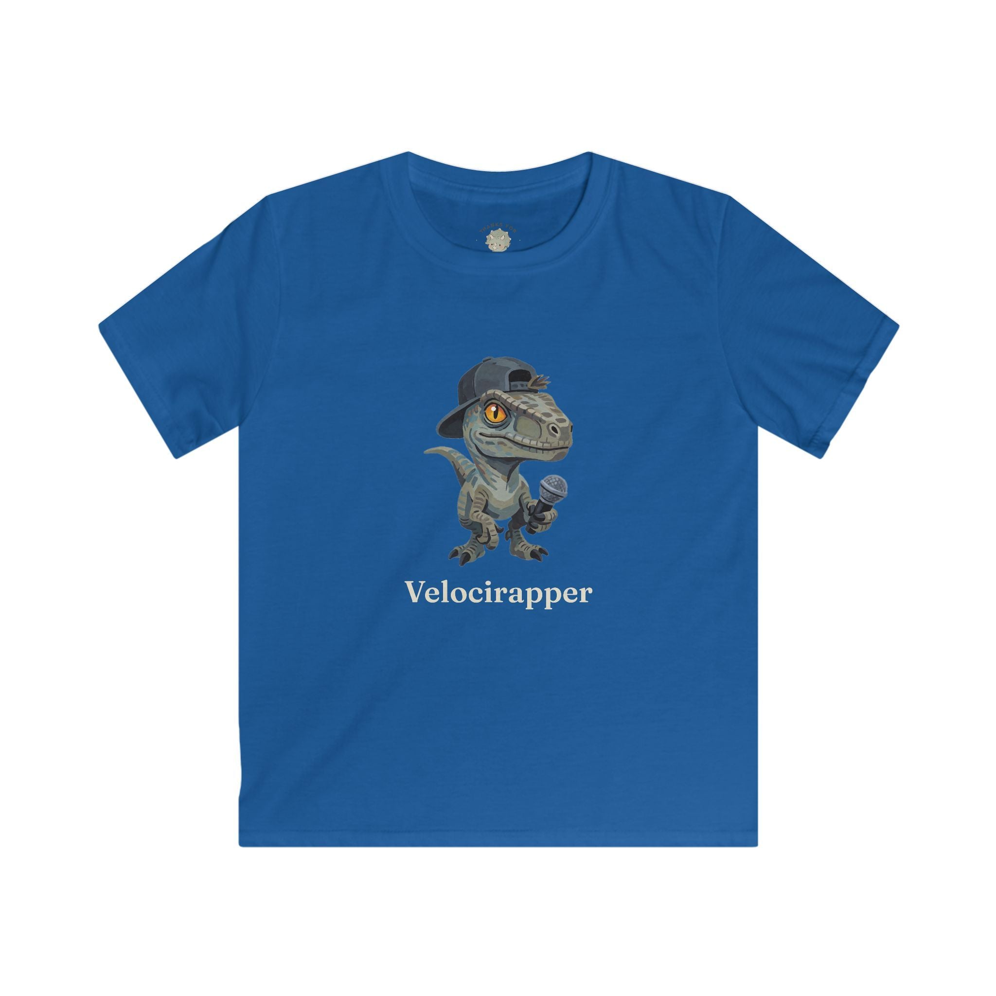 Kids Velocirapper T-Shirt — Funny Rapper Raptor Dinosaur Graphic Tee
