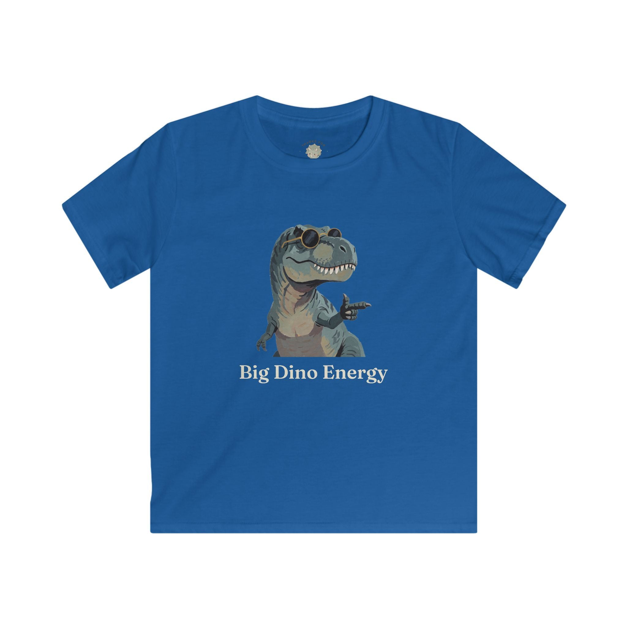 Kids Big Dino Energy T-Shirt — Funny Confident Cool Dinosaur Graphic Tee