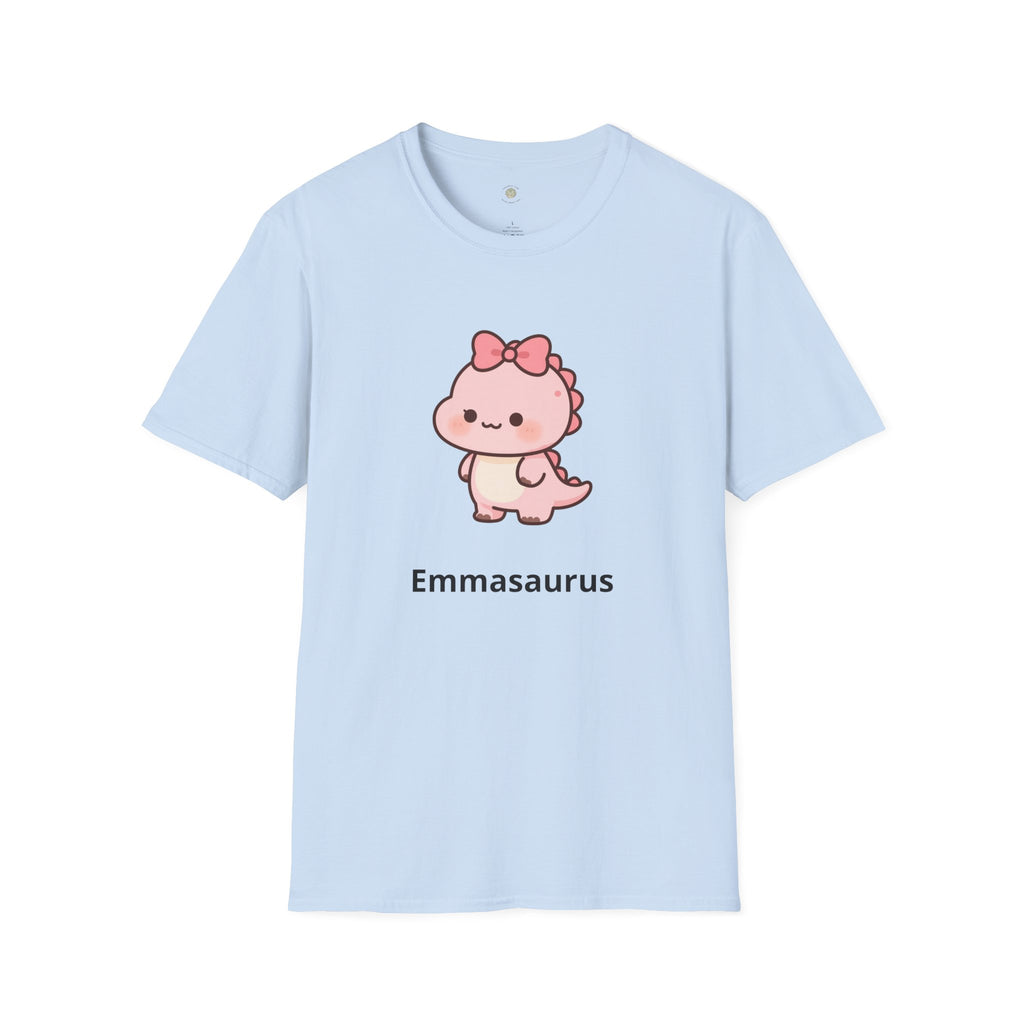 Personalized Girl Dinosaur T-Shirt — Custom Name Dino Tee