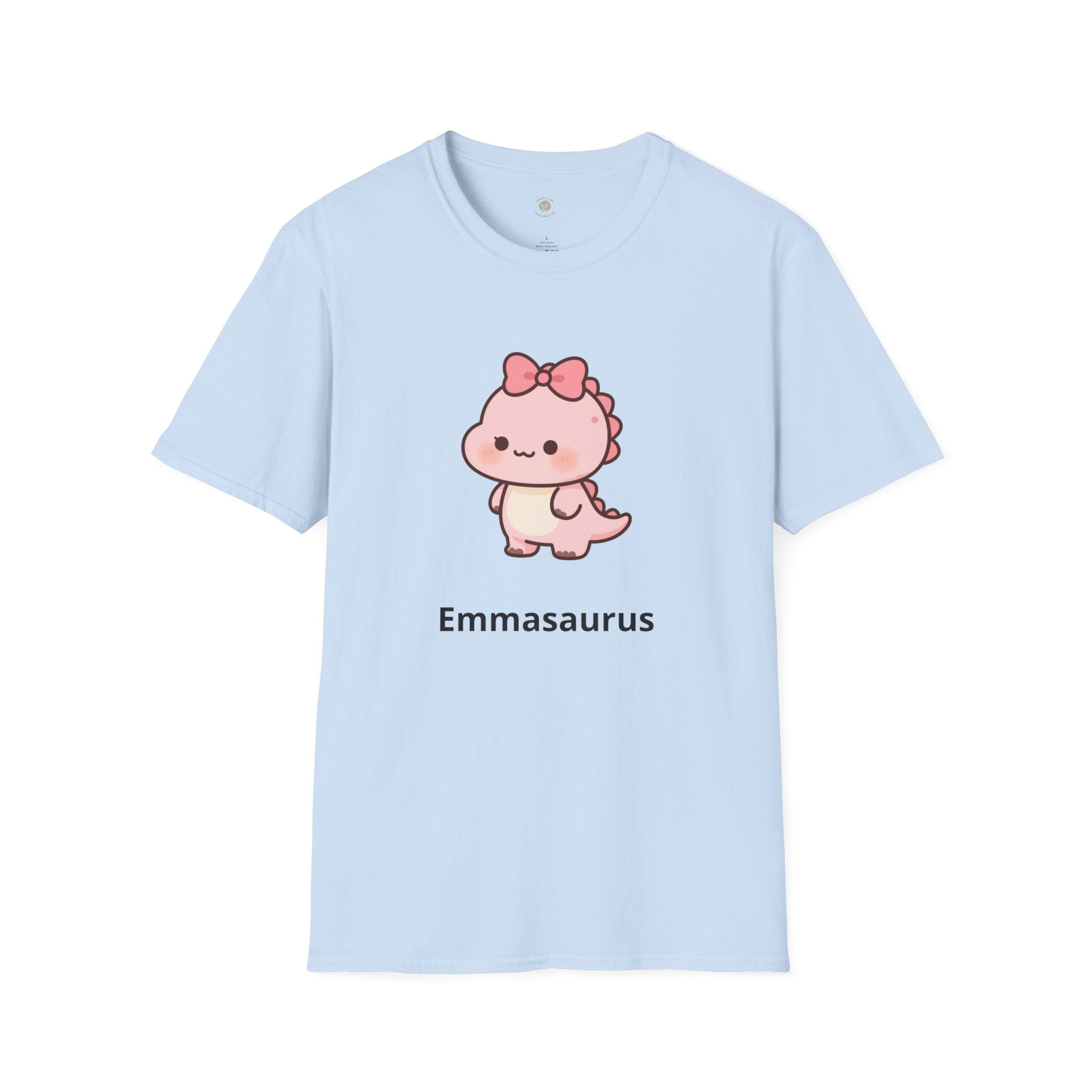 Personalized Girl Dinosaur T-Shirt — Custom Name Dino Tee