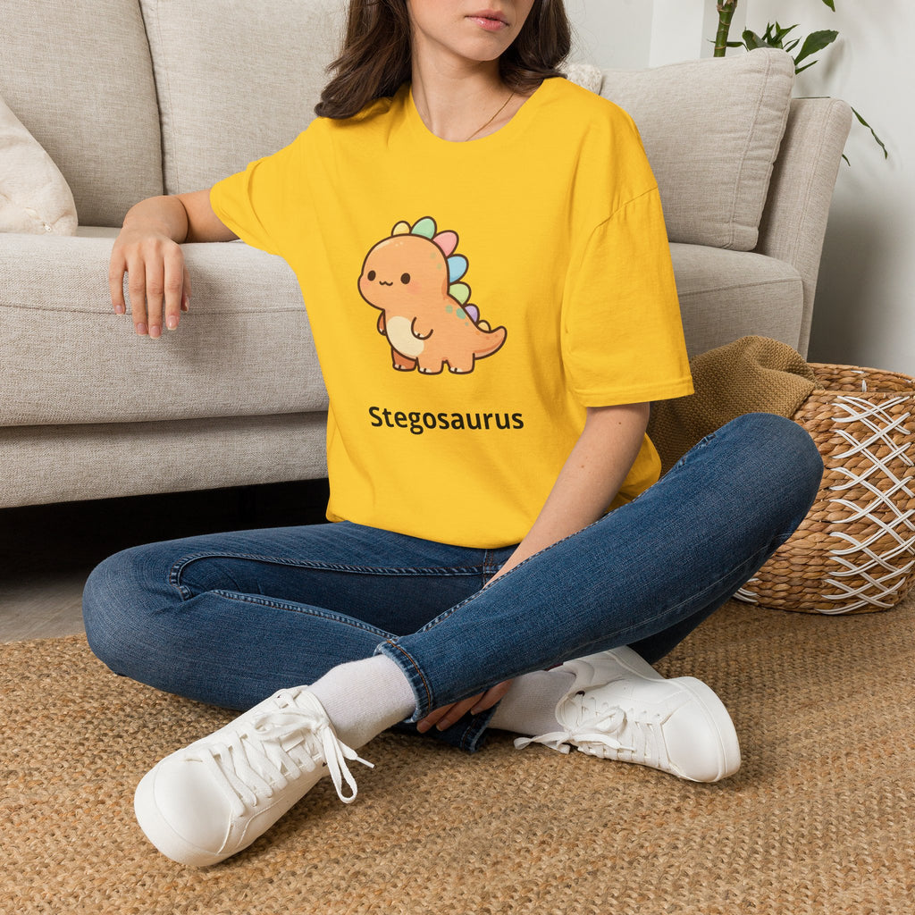 Personalized Dinosaur T-Shirt — Custom Name Stegosaurus Tee