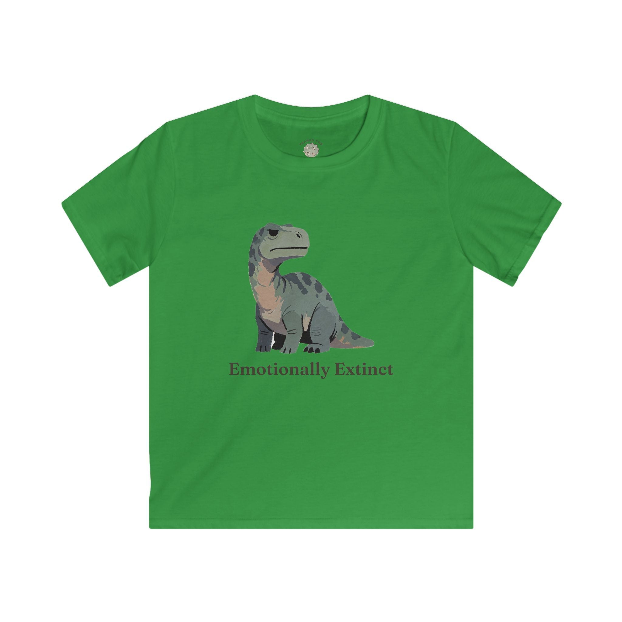 Kids Emotionally Extinct T-Shirt — Funny Deadpan Dinosaur Graphic Tee