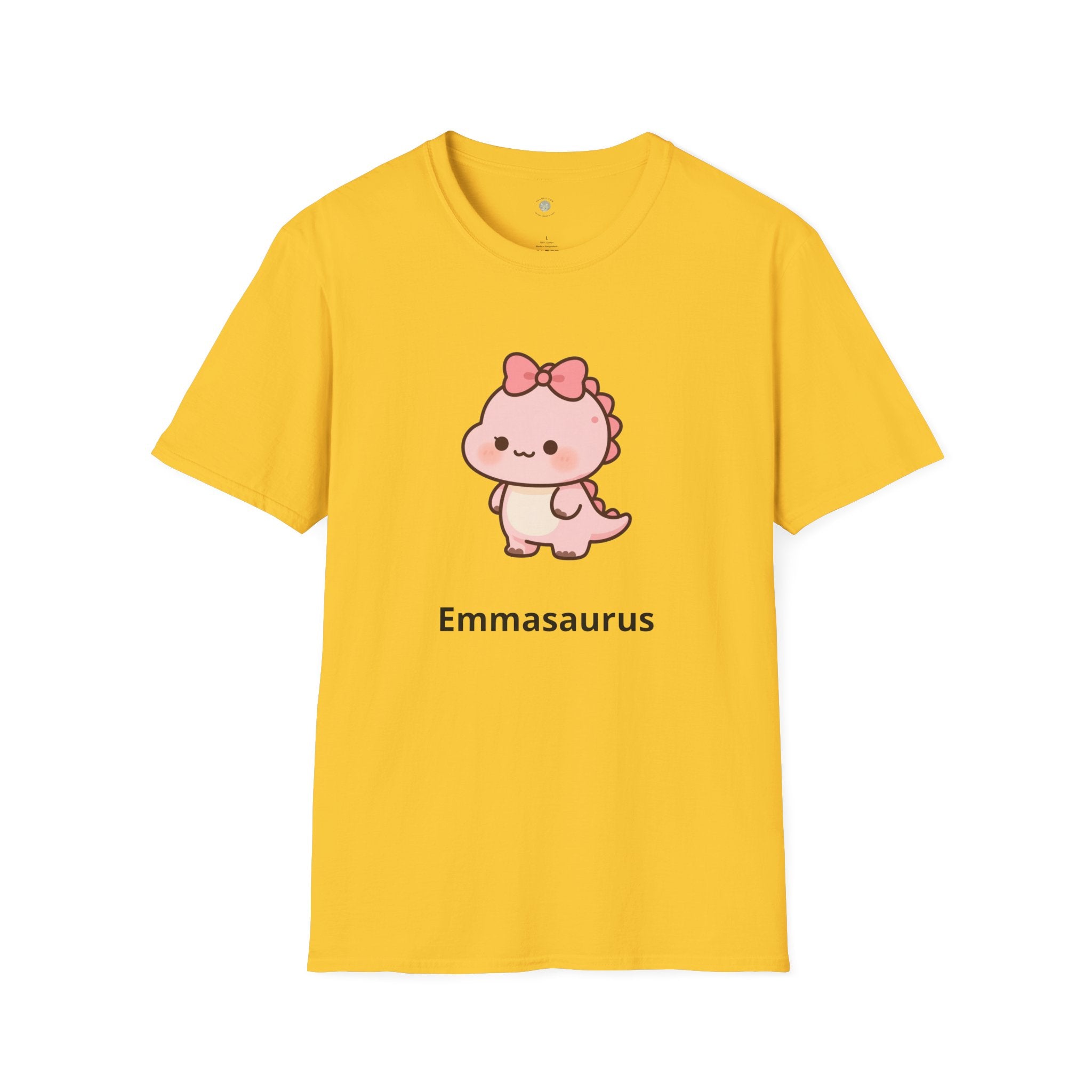 Personalized Girl Dinosaur T-Shirt — Custom Name Dino Tee
