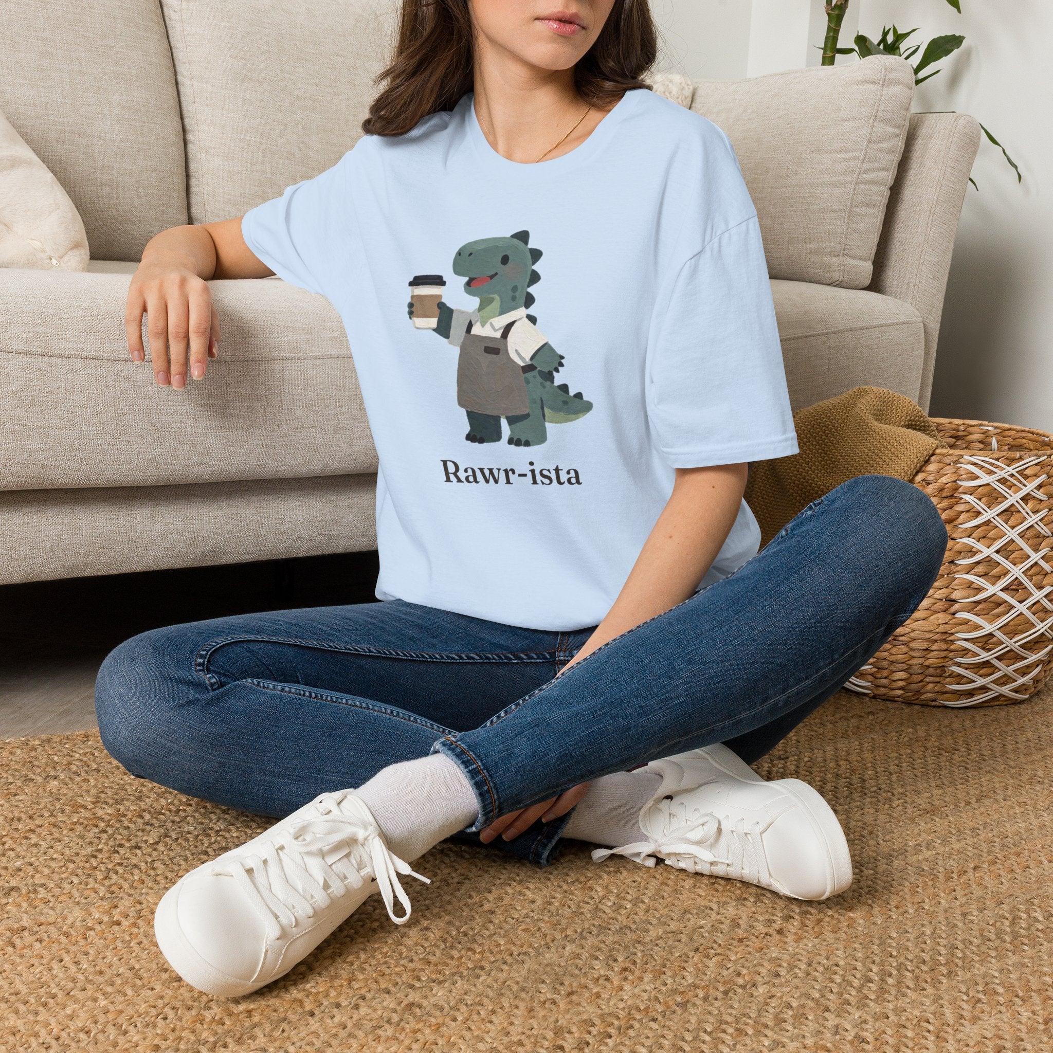 Rawr-ista T-Shirt — Funny Coffee Dinosaur Barista Graphic Tee