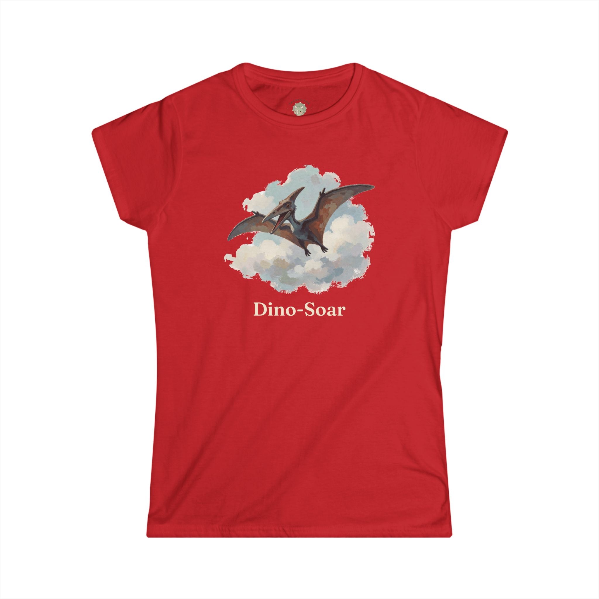 Women's Dino-Soar T-Shirt — Cute Flying Pterodactyl Pun Graphic Tee