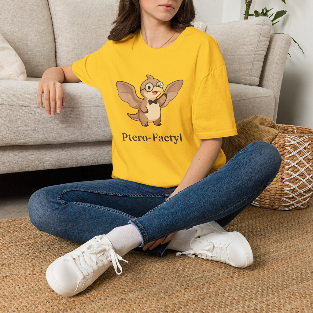 Ptero-Factyl T-Shirt — Funny Fun Facts Pterodactyl Dinosaur Graphic Tee