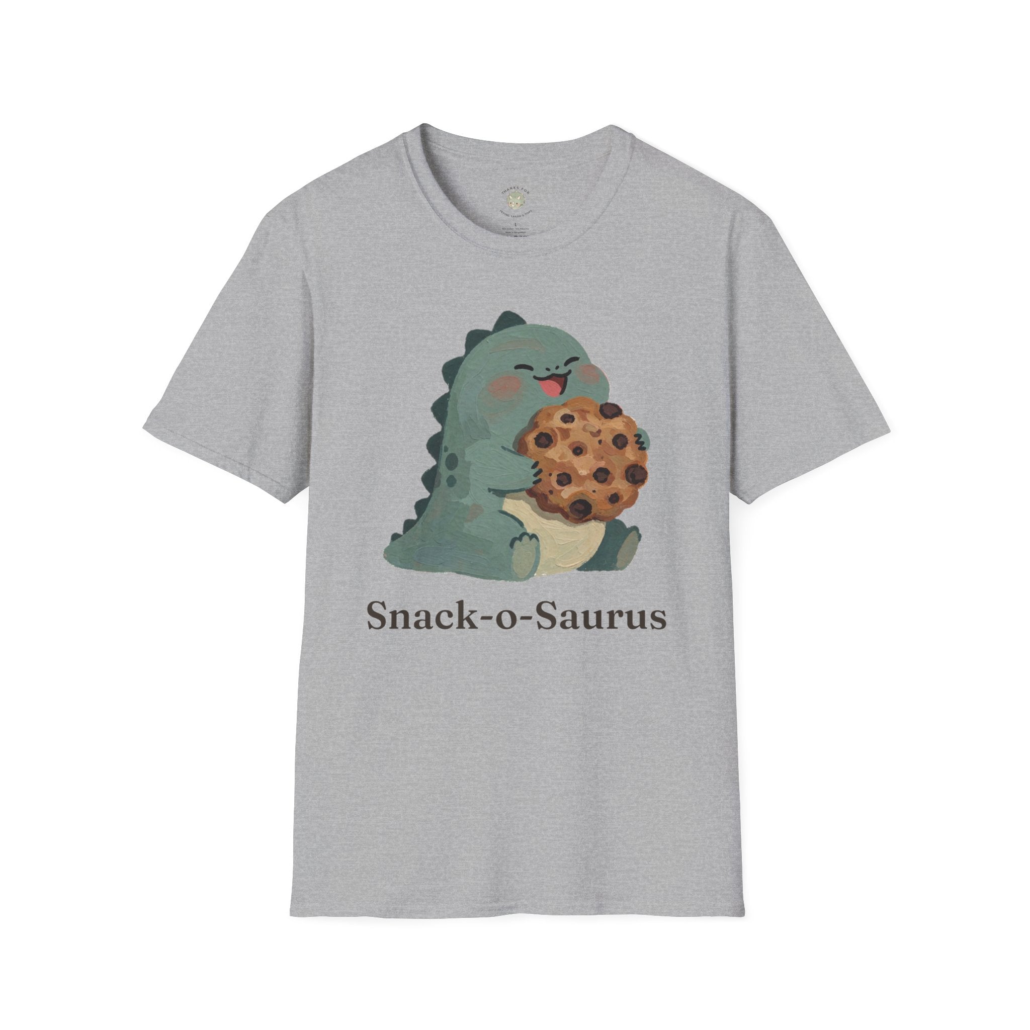Snack-o-Saurus T-Shirt — Cute Cookie Dinosaur Snack Graphic Tee