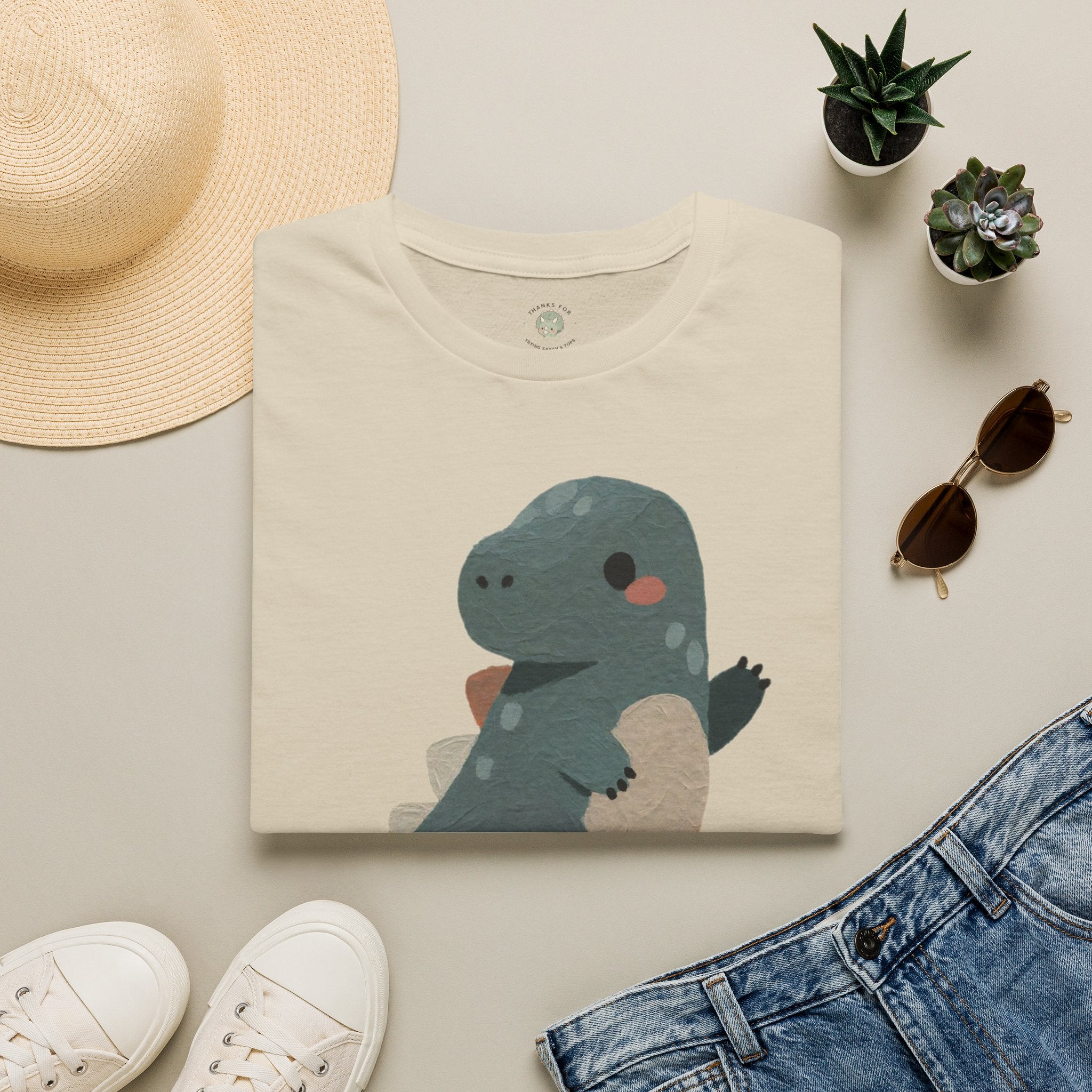 Rawrkward T-Shirt — Funny Awkward Shy Dinosaur Graphic Tee